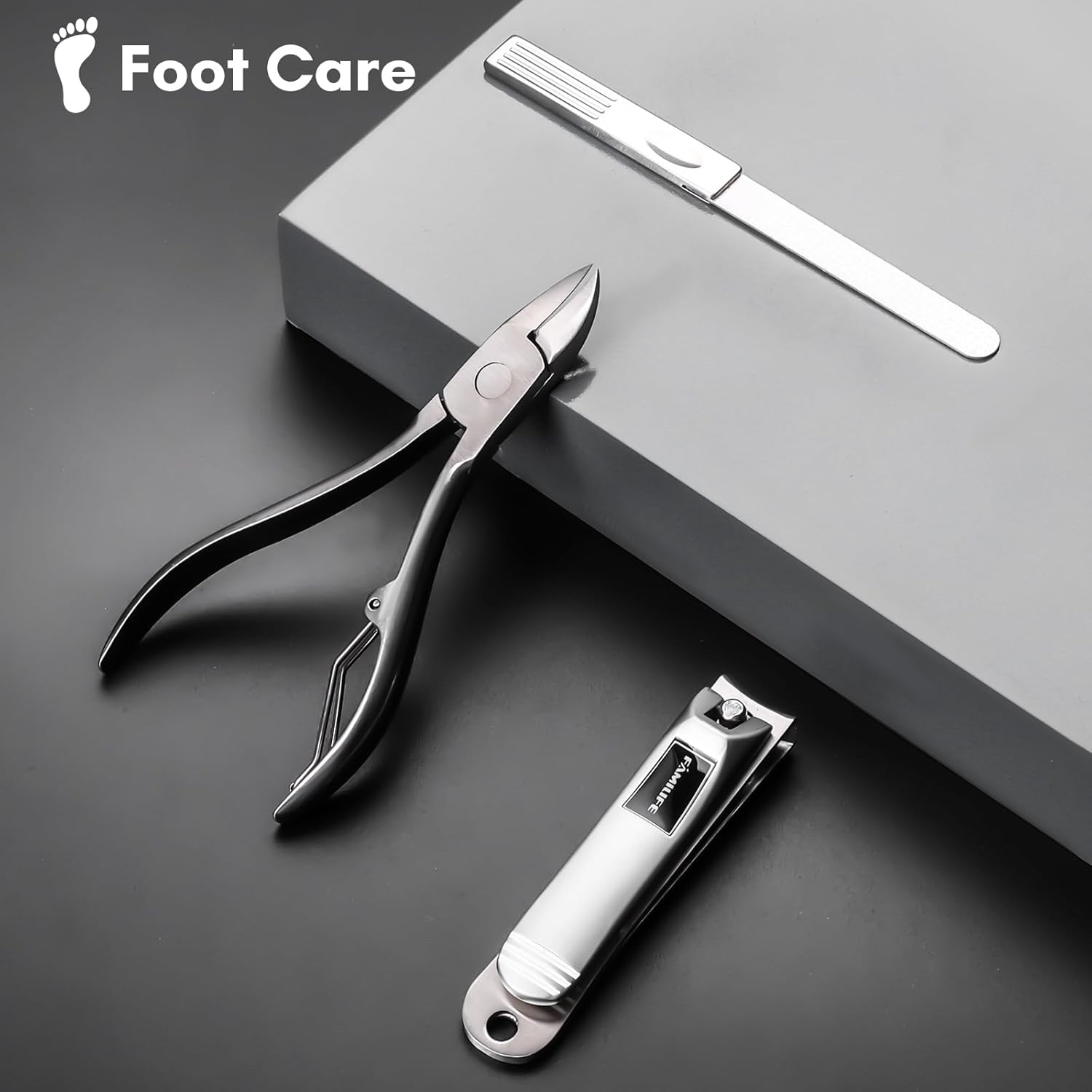Thumbnail 4 de FAMILIFE Manicure Set (11-in-1) Stainless Steel Nail Kit with Travel Case