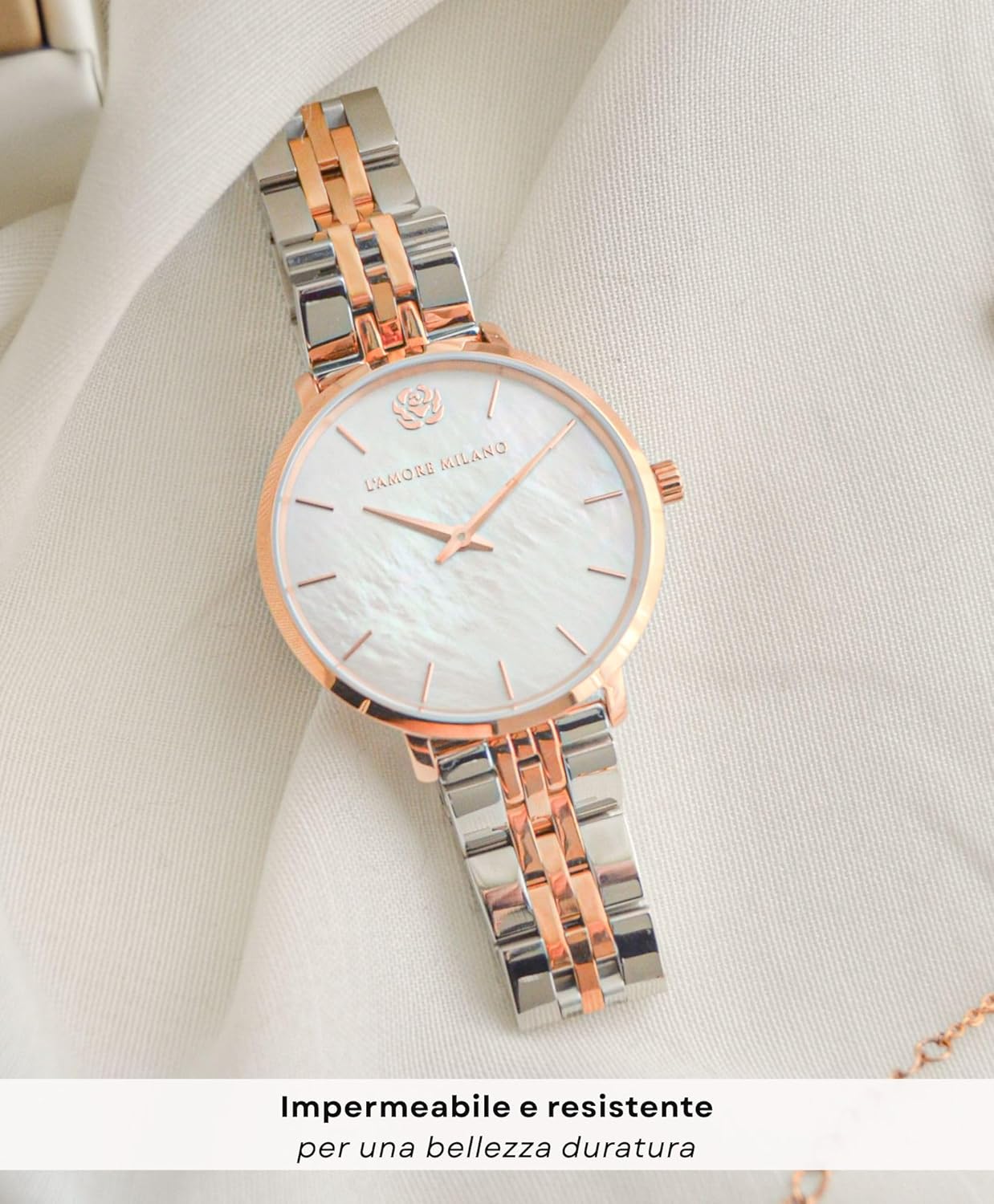 Thumbnail 6 de L'AMORE MILANO Orologio da donna in scatola rose – 36 mm, impermeabile 5 ATM, confezione regalo