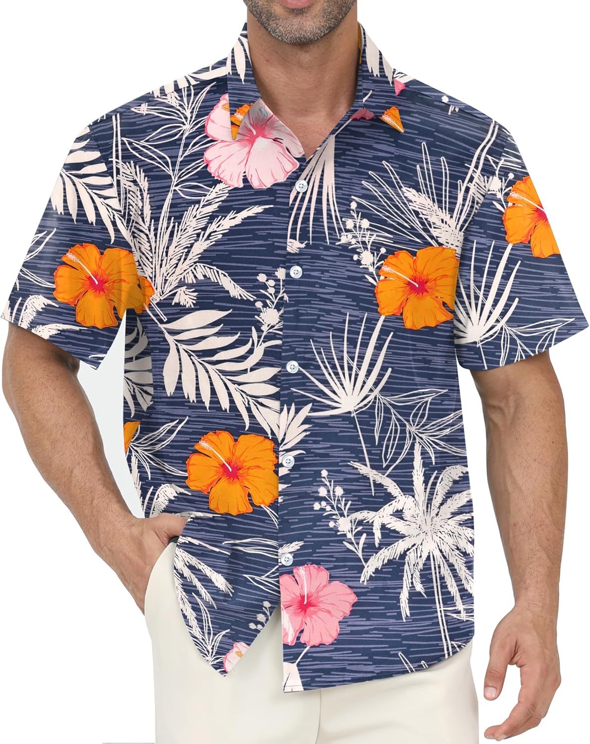 Thumbnail 6 de Gavliuu Chemise Hawaiienne Homme Manches Courtes Imprimé Tropical Léger
