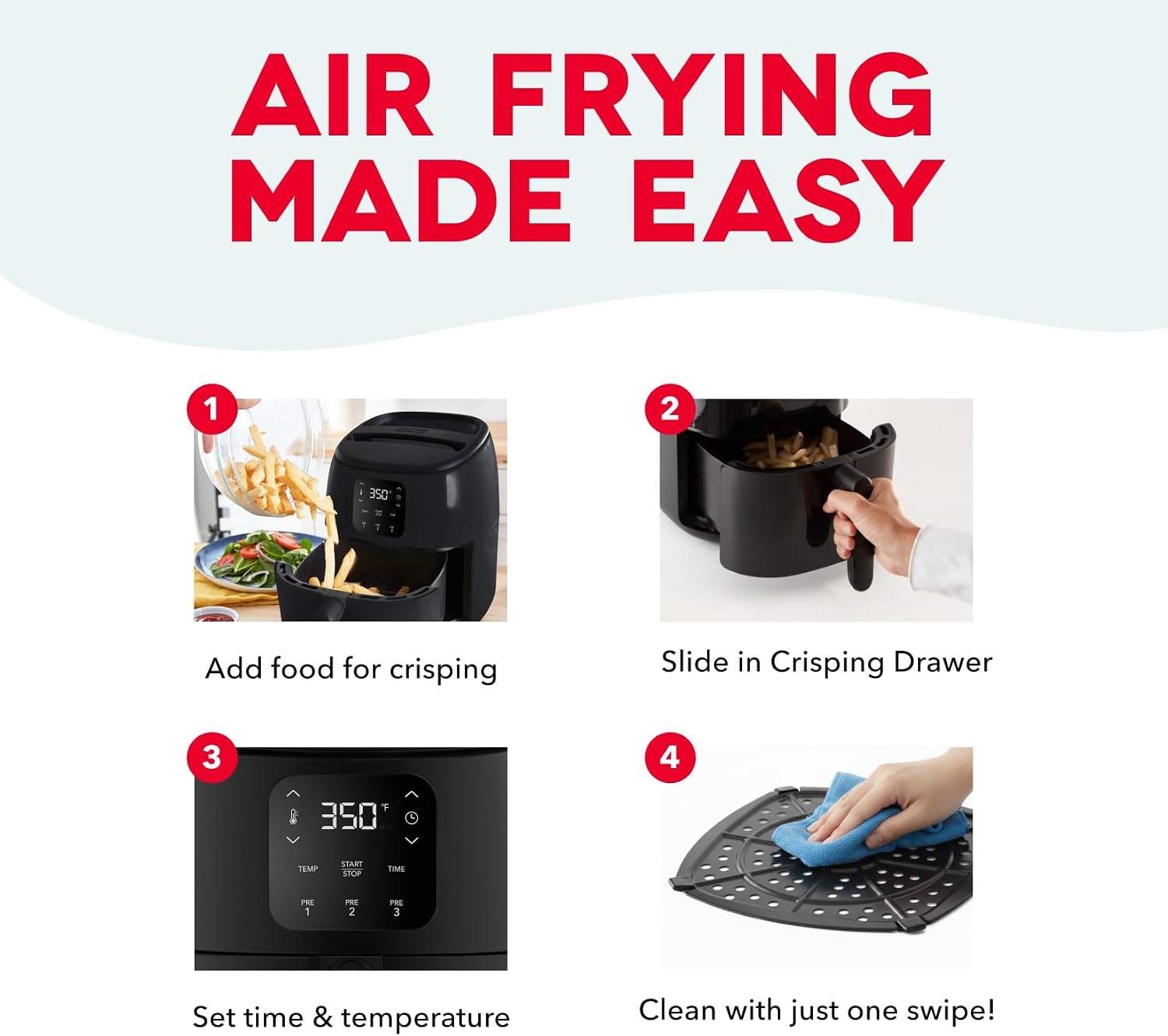 Thumbnail 5 de Dash Digital Air Fryer 2.6-Quart