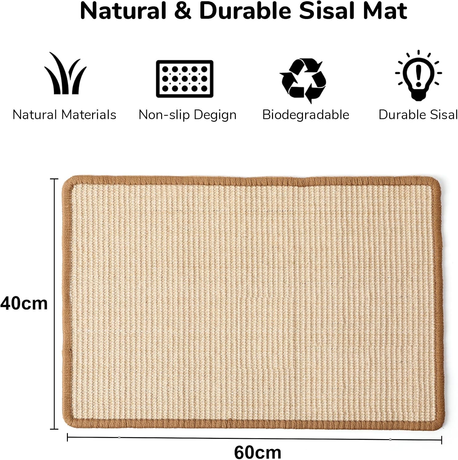 Detalle de FUKUMARU cat scratcher mat 60 x 40 cm