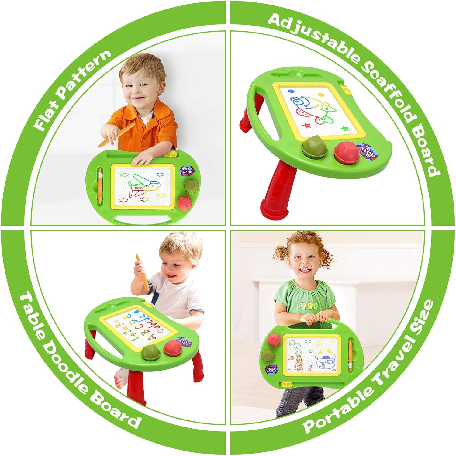 Detalle 2 de BABLOCVID Magnetic Drawing Board 4-Color Zones