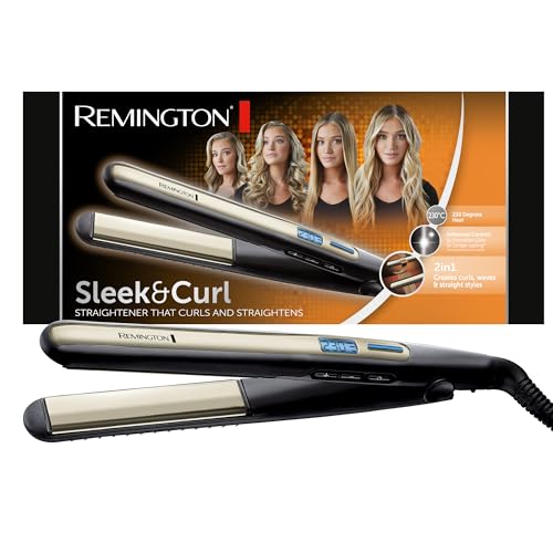 Detalle de Remington S6500 Sleek & Curl, piastra per capelli con display LCD e piastre da 110 mm