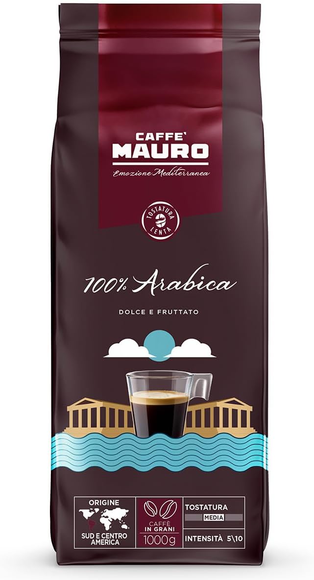 Detalle de Caffè Mauro Torrefazione Miscela Avvolgente 1 Kg – Intensità 8/10, Tostatura Media