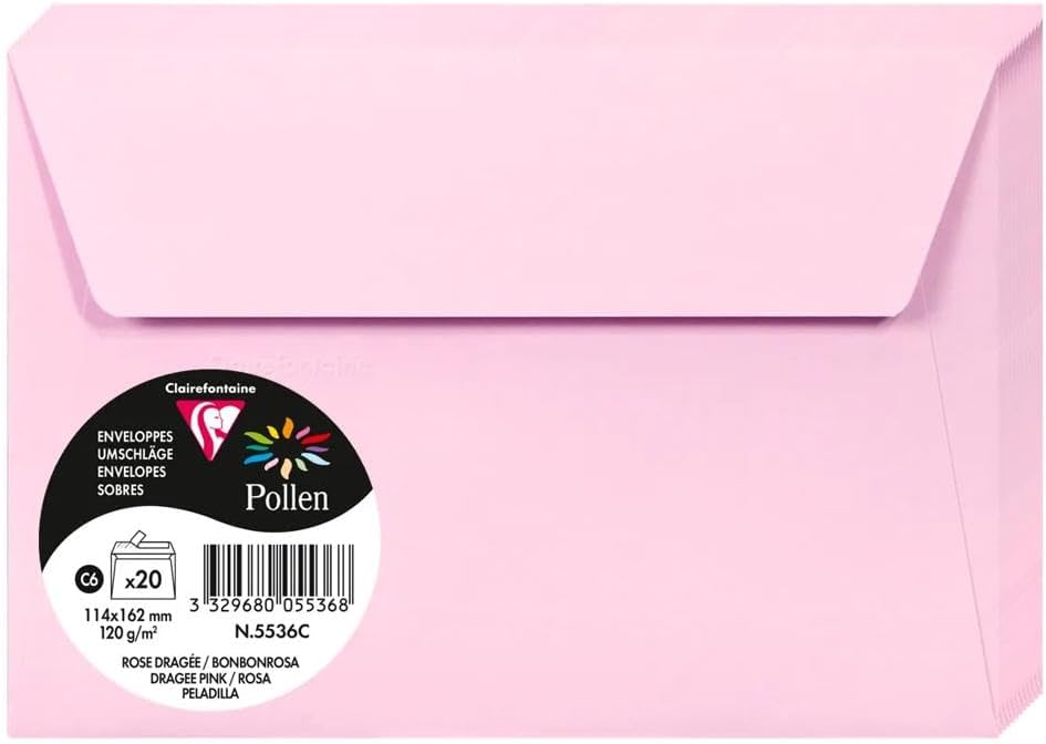 Thumbnail 6 de Clairefontaine 5646C – Pacco da 20 Buste autoadesive Pollen DL 120 g/m², blu notte