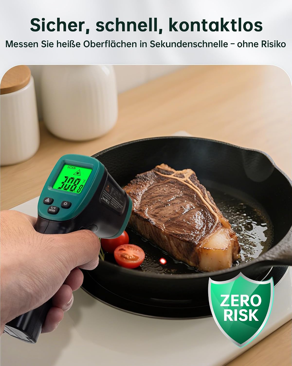 Thumbnail 6 de ERICKHILL Infrarot-Thermometer (Laser, -50 bis 600 °C) mit einstellbarem Emissionsgrad