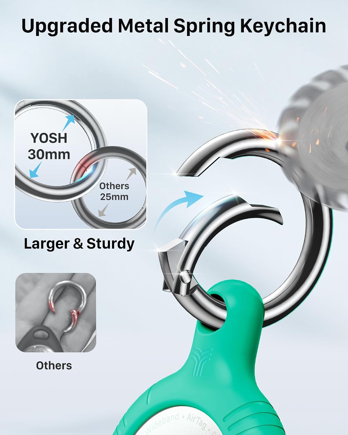 Detalle de YOSH Porte Clef Airtag Lot de 11