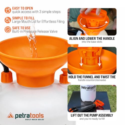Thumbnail 2 de PetraTools HD101 Garden Sprayer: 1 Gallon with 52-inch Hose and 2 Nozzles
