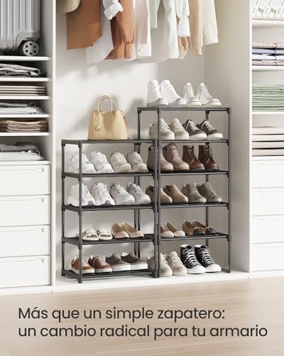 Thumbnail 8 de SONGMICS DEKY LSA25BK, zapatero metálico de 10 niveles, negro