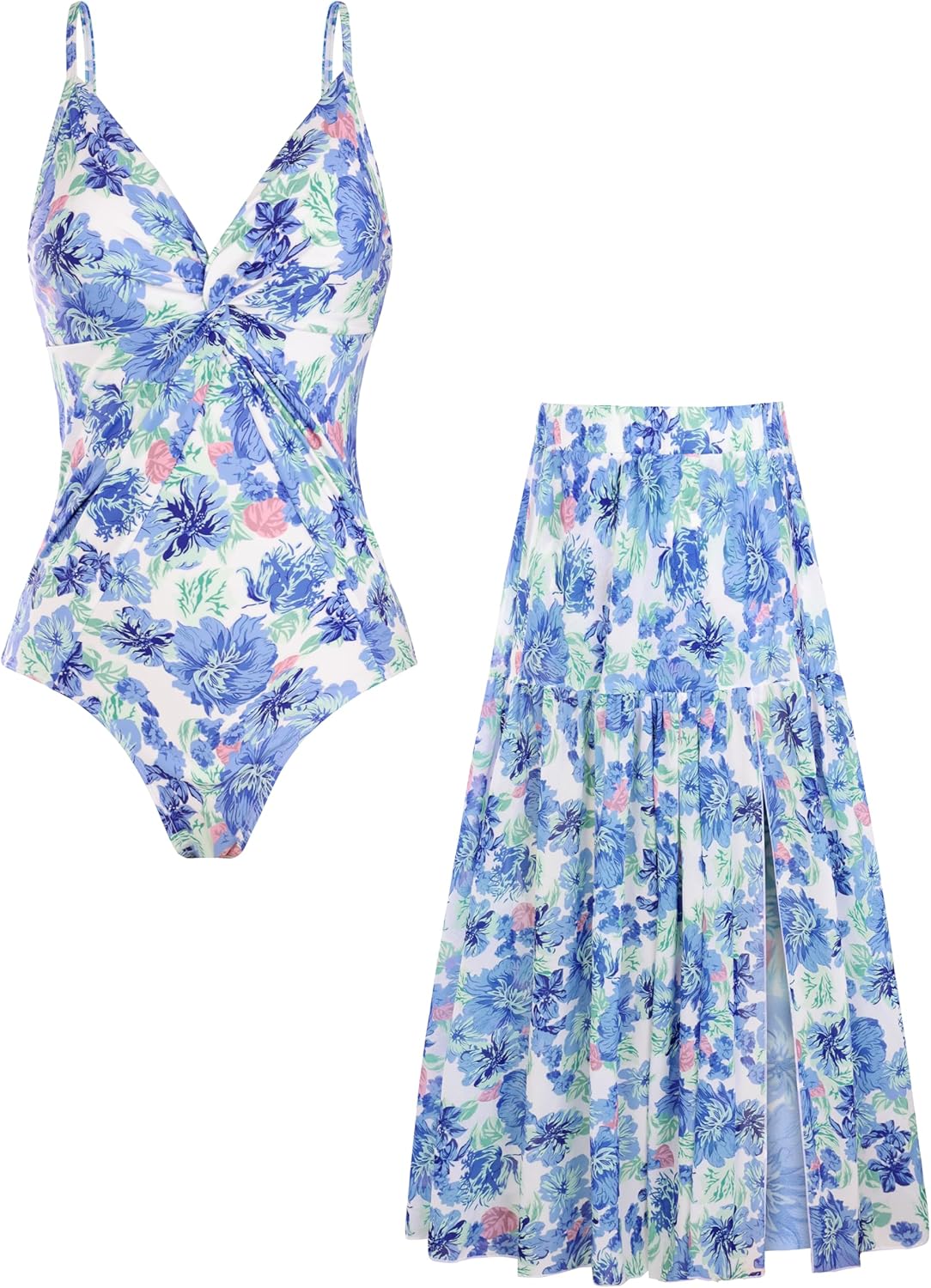 Thumbnail 5 de Grace Karin Women's One Piece Swimsuits with Cover Up Skirt and Tummy Control