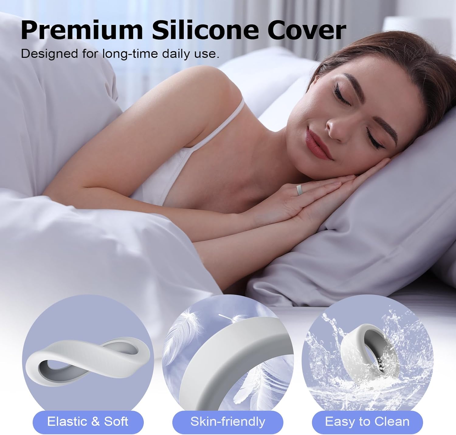 Thumbnail 2 de TiMOVO Ring Cover for Ring Gen 4/3, Elastic Silicone Case, Size M
