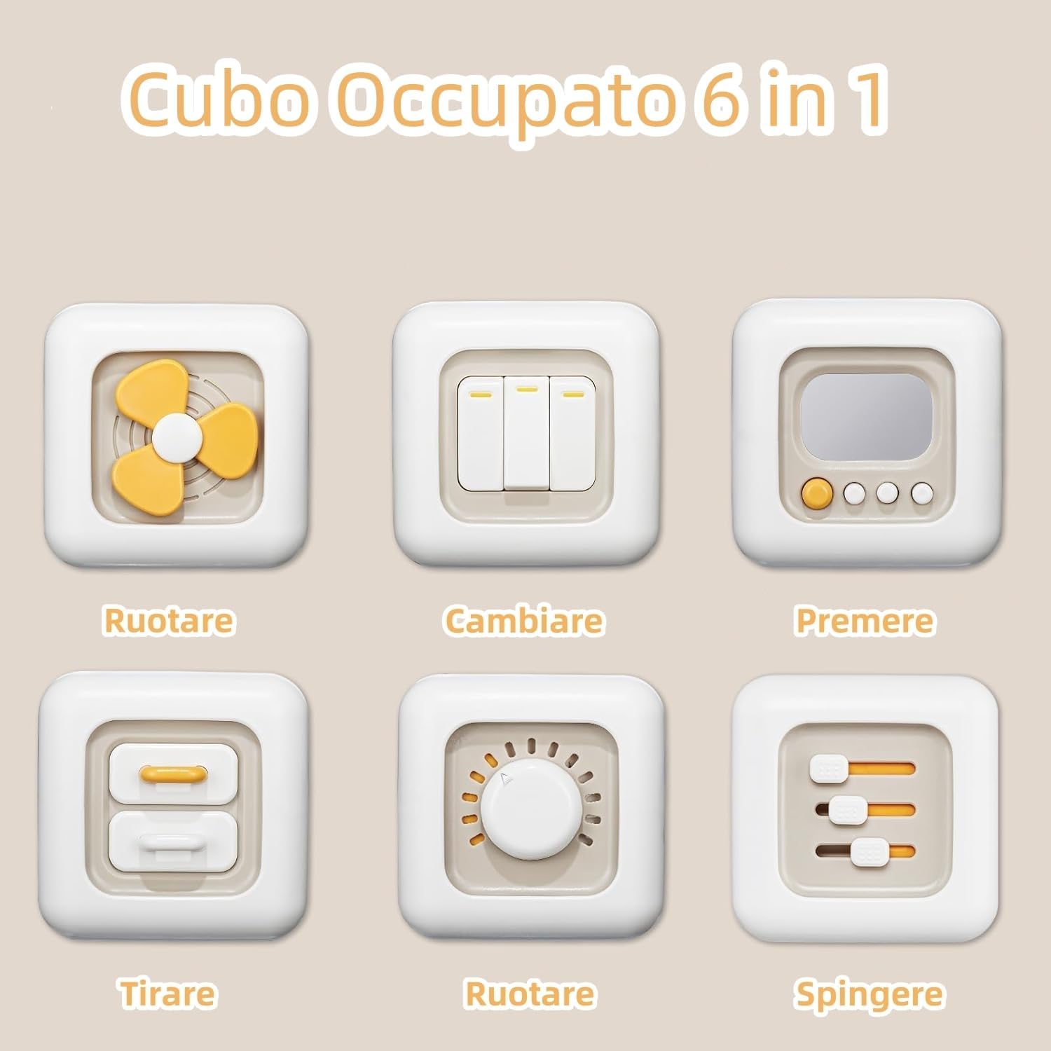 Thumbnail 3 de VORENUS Cubo attività 6-in-1 Montessori per bambini 12+ mesi