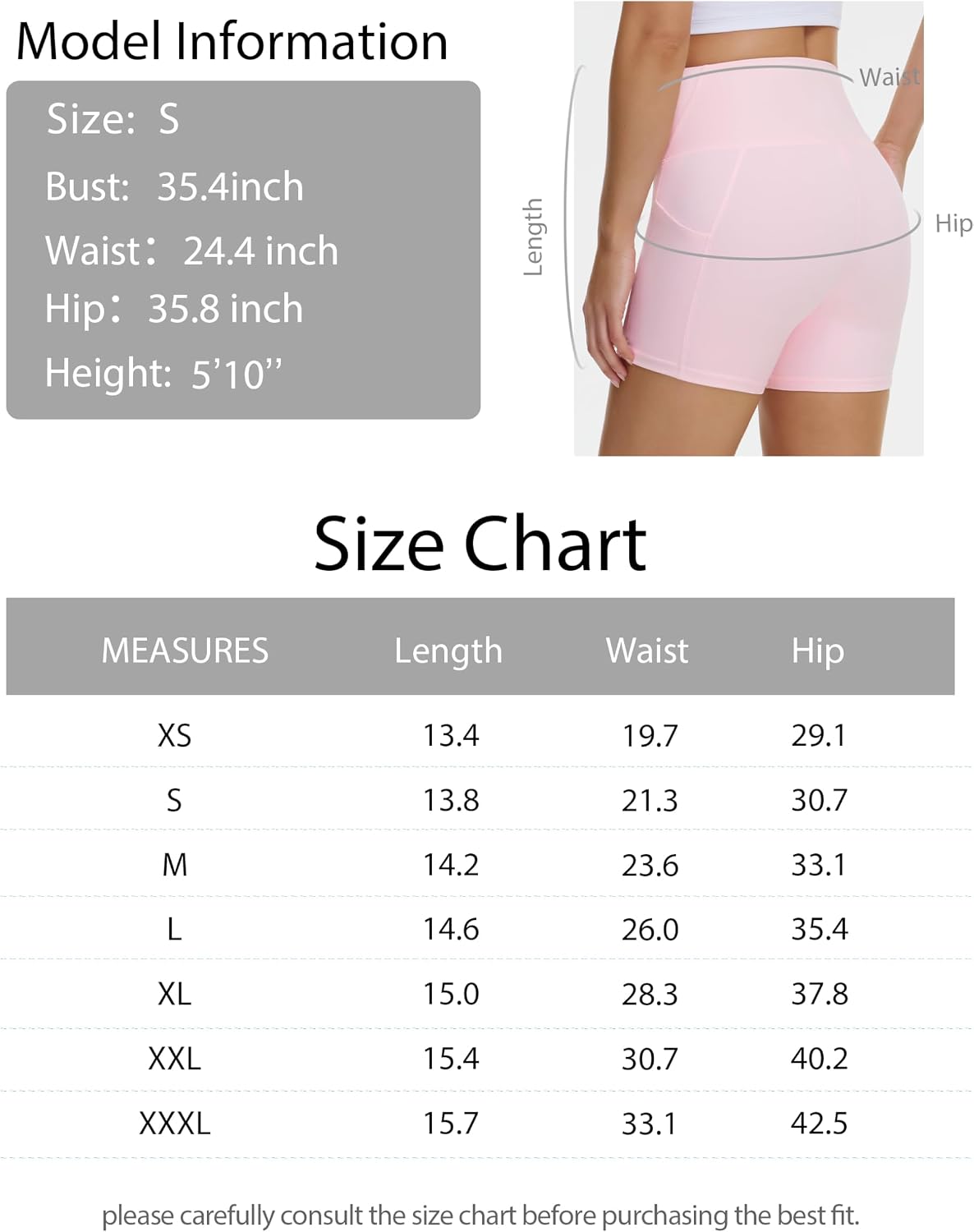 Thumbnail 6 de THE GYM PEOPLE Women's 5'' High Waist Cycling Shorts with Pockets