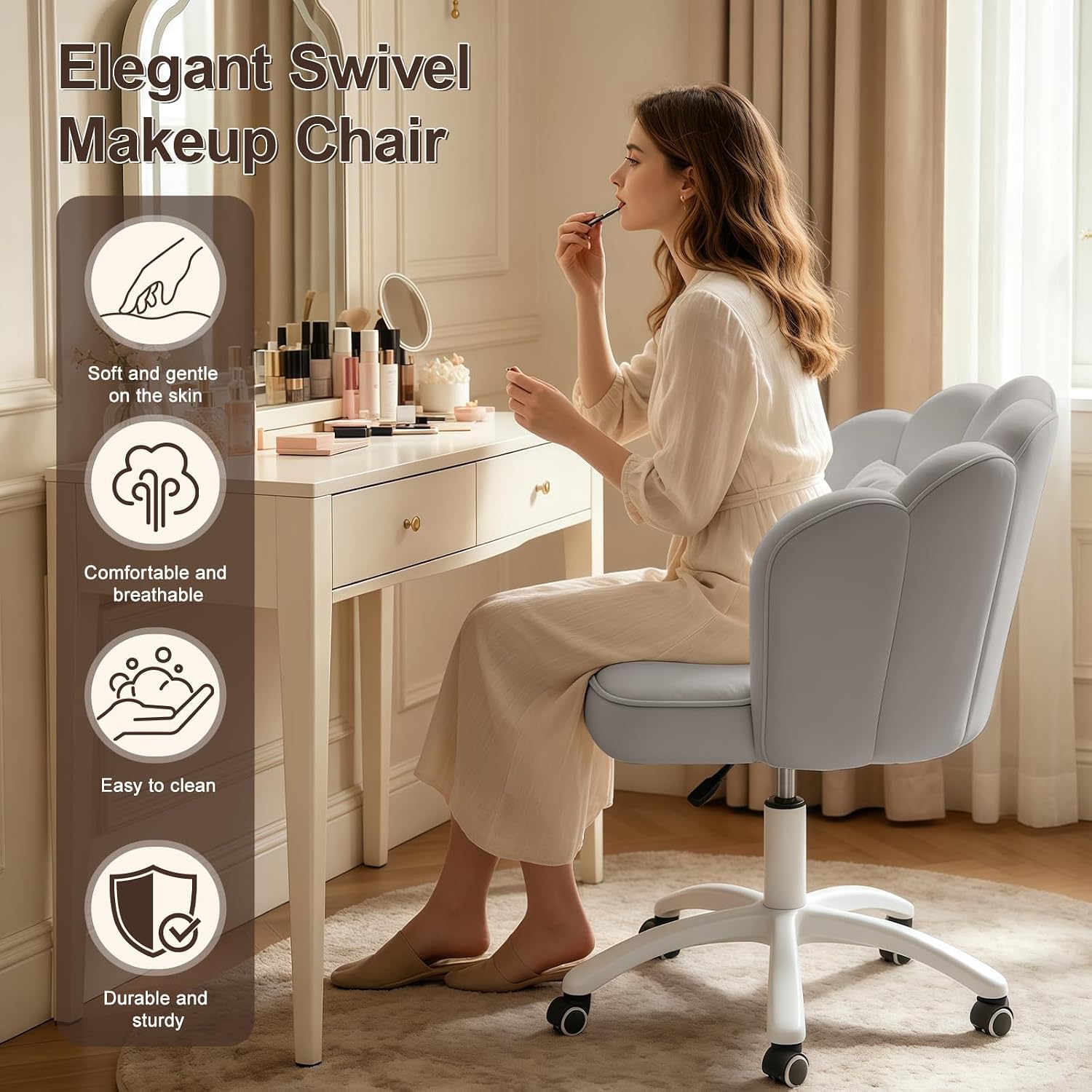 Detalle de XUEGW Vanity Chair, Velvet