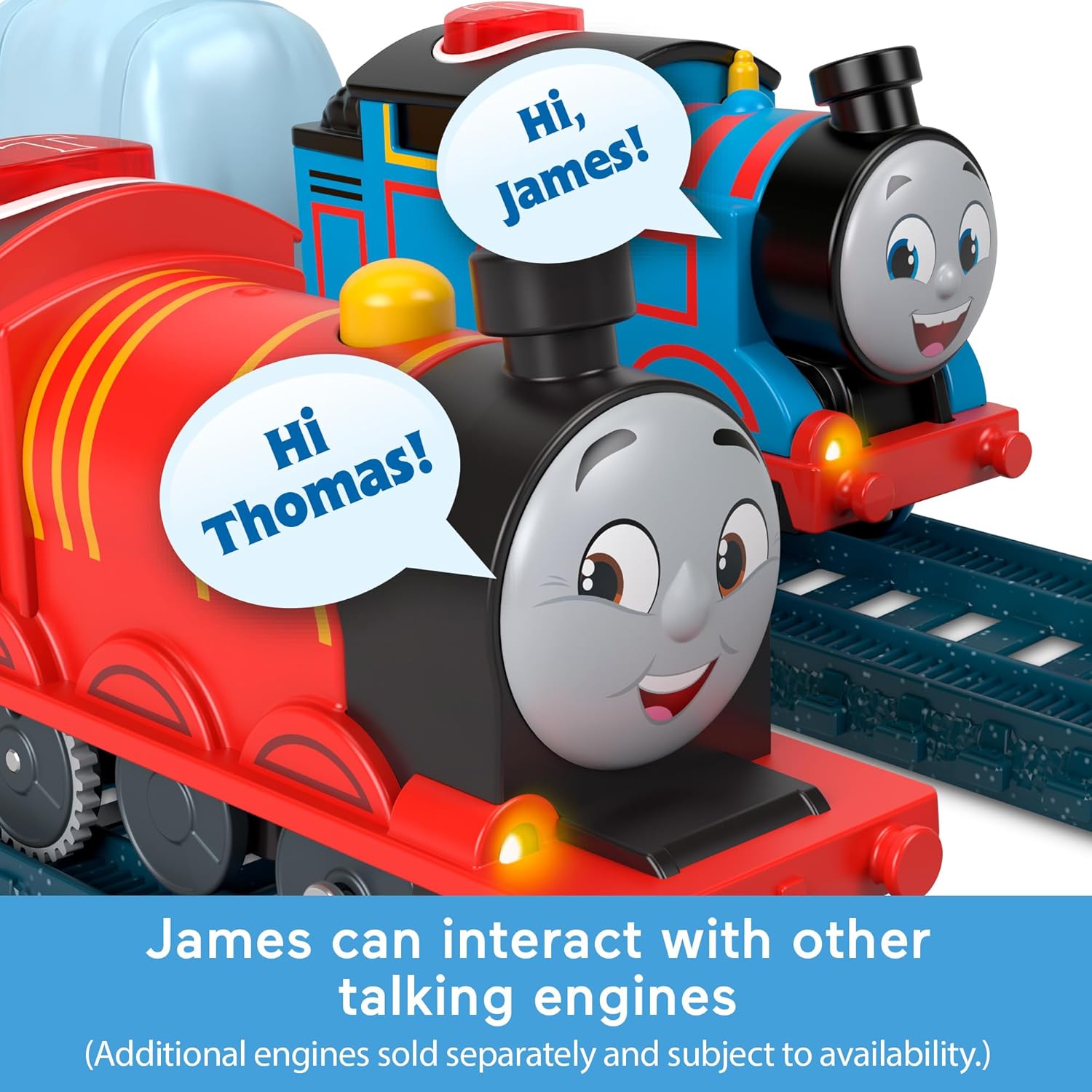Thumbnail 2 de Thomas & Friends Motorized Talking James Train (HWY30) – UK Version for Preschoolers