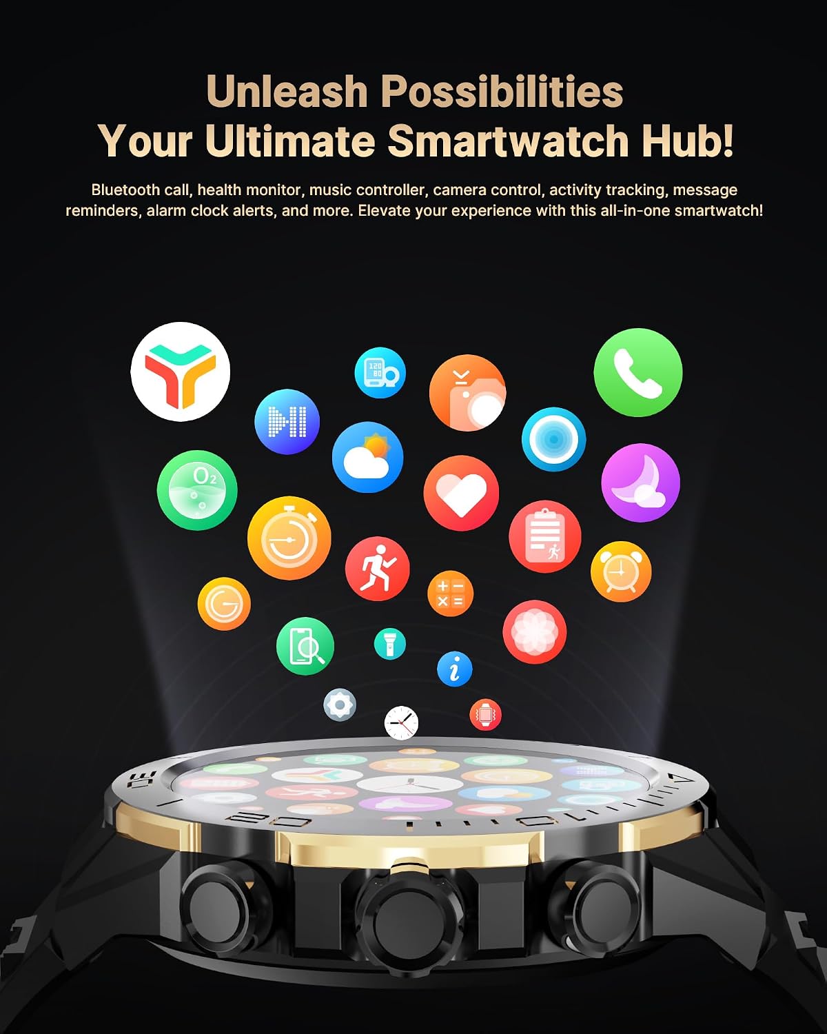 Thumbnail 6 de SOUYIE Smart Watch for Men with Bluetooth Calling and 1.43" AMOLED Display