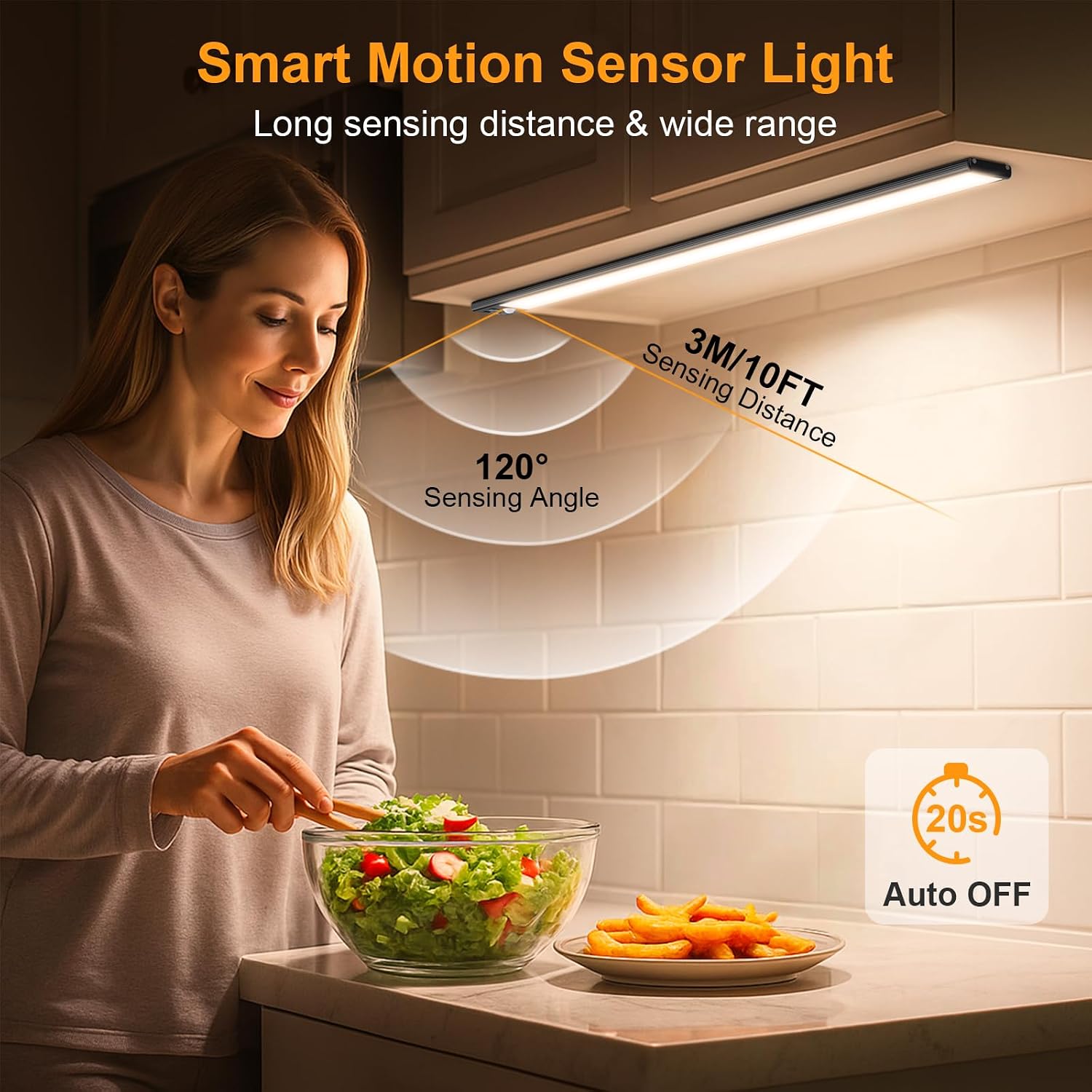 Thumbnail 6 de Gritin Under Cabinet Kitchen Lights Rechargeable 2 Pack: 3 CCT, 5 Brightness Levels, Motion Sensor, USB-C
