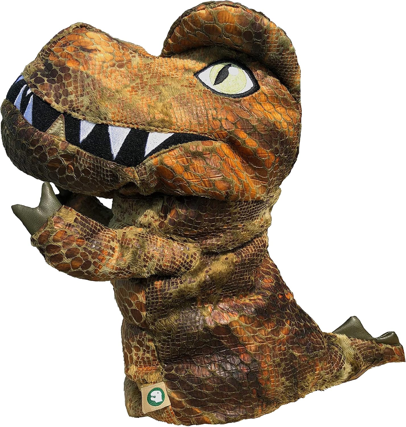 Detalle 2 de dinofactory T-Rex 恐竜ドライバーヘッドカバー ポリエステル製・ウッドブラウン・460cc対応