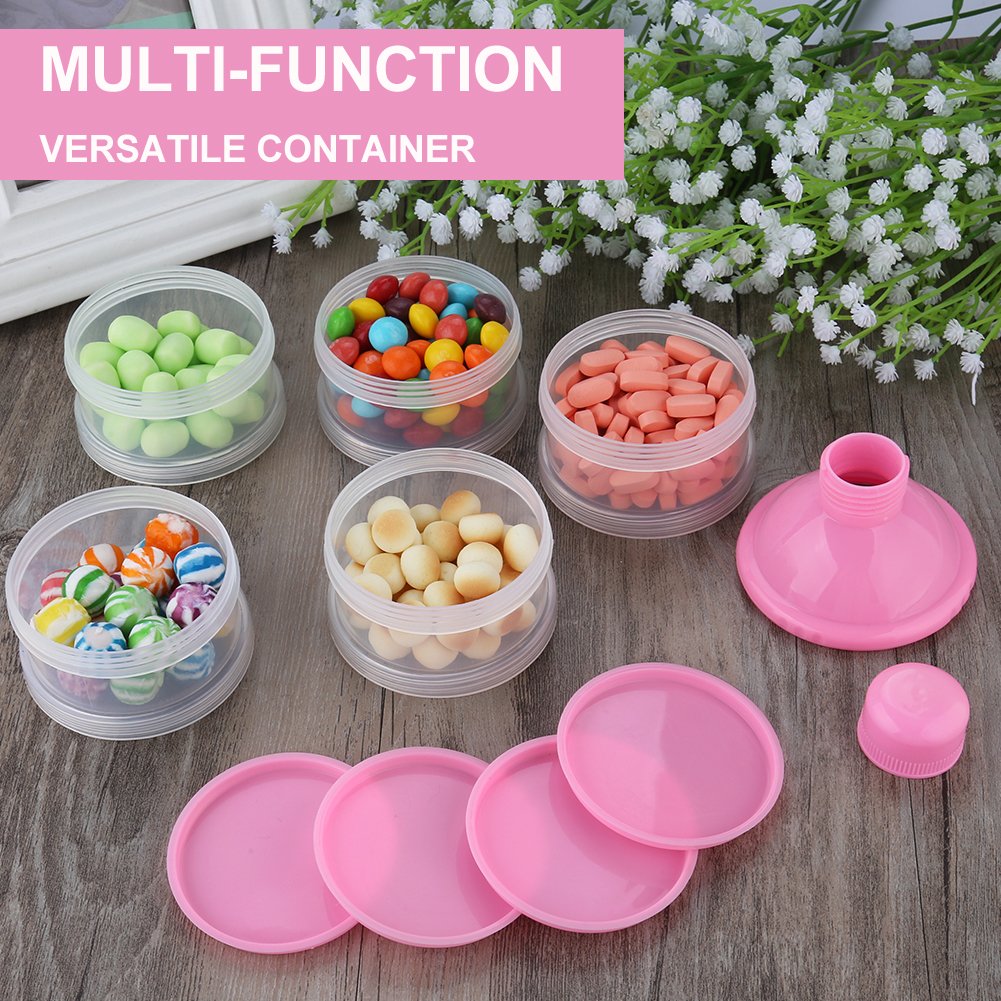 Detalle de Accmor 5-Compartment Formula Dispenser, Stackable BPA-Free PP Container