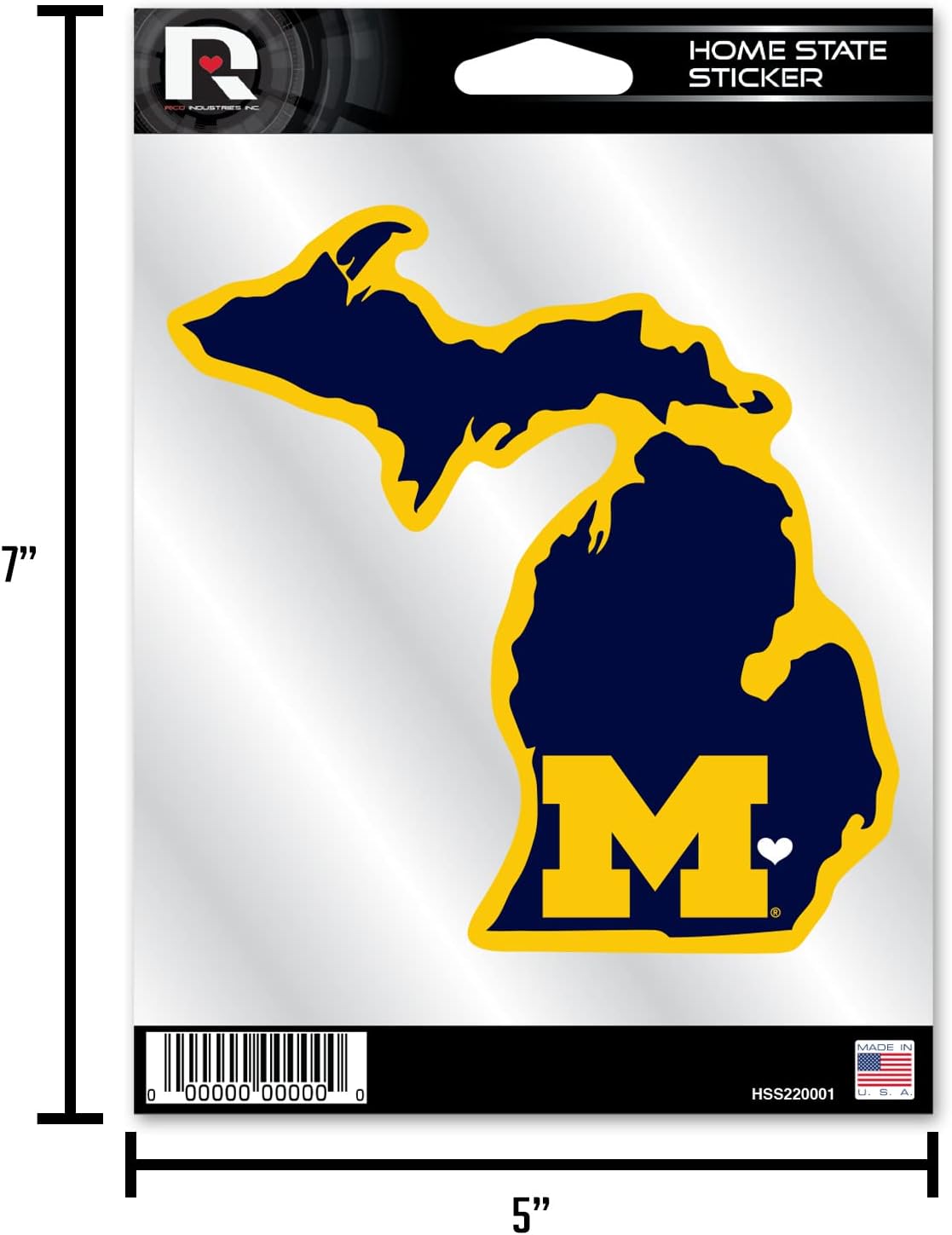 Thumbnail 6 de NHL Rico Industries Home State Sticker (5&quot, x 7&quot,) — Weather-Resistant Vinyl Home State Decal