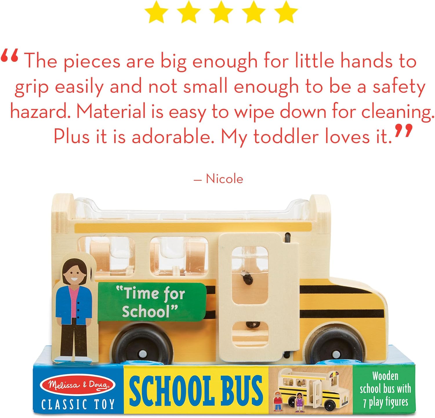 Thumbnail 4 de Melissa & Doug School Bus Wooden Play Set 8pc