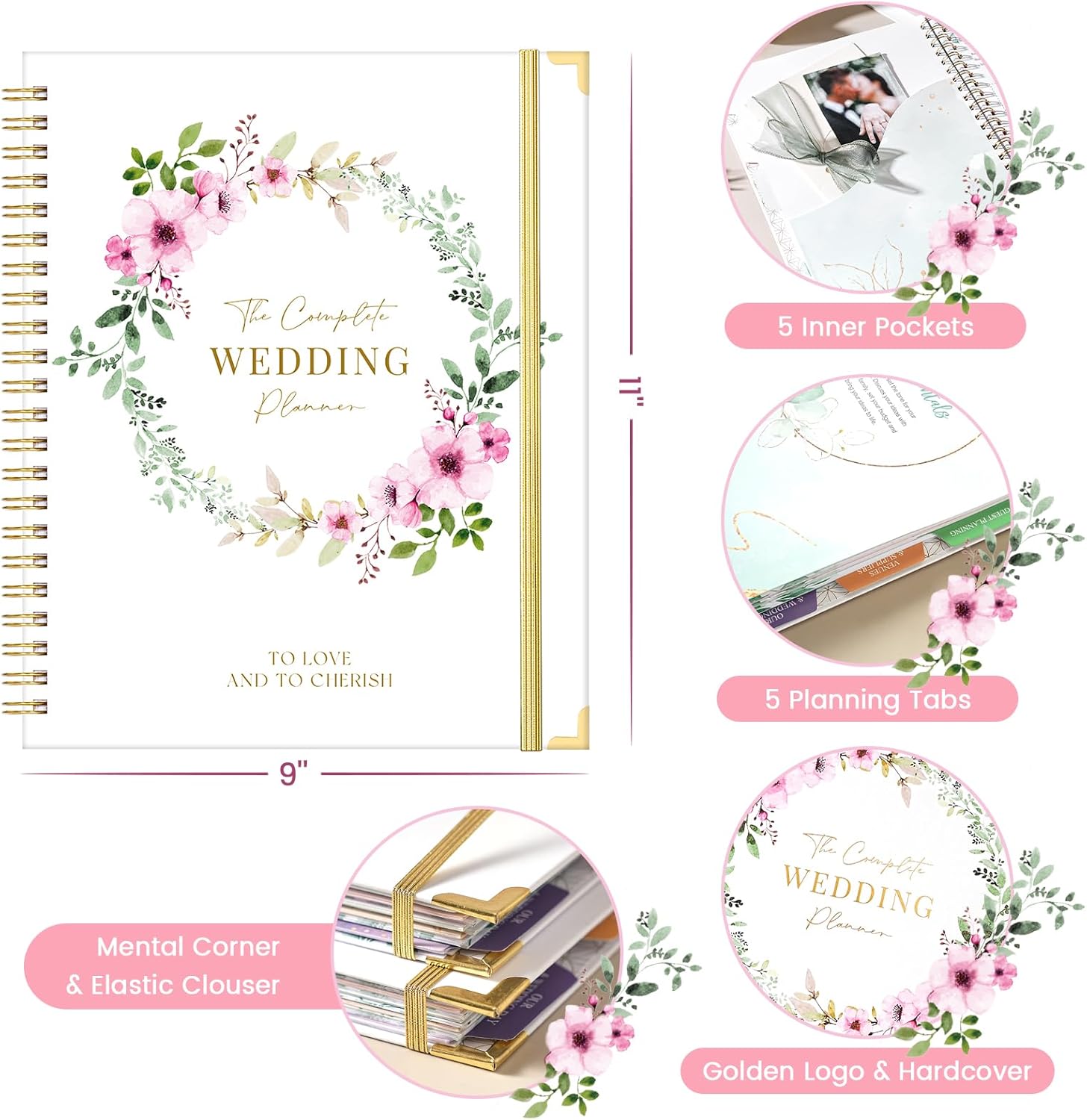Detalle de Wedding Planner Book, 8.5" x 11" ⚙