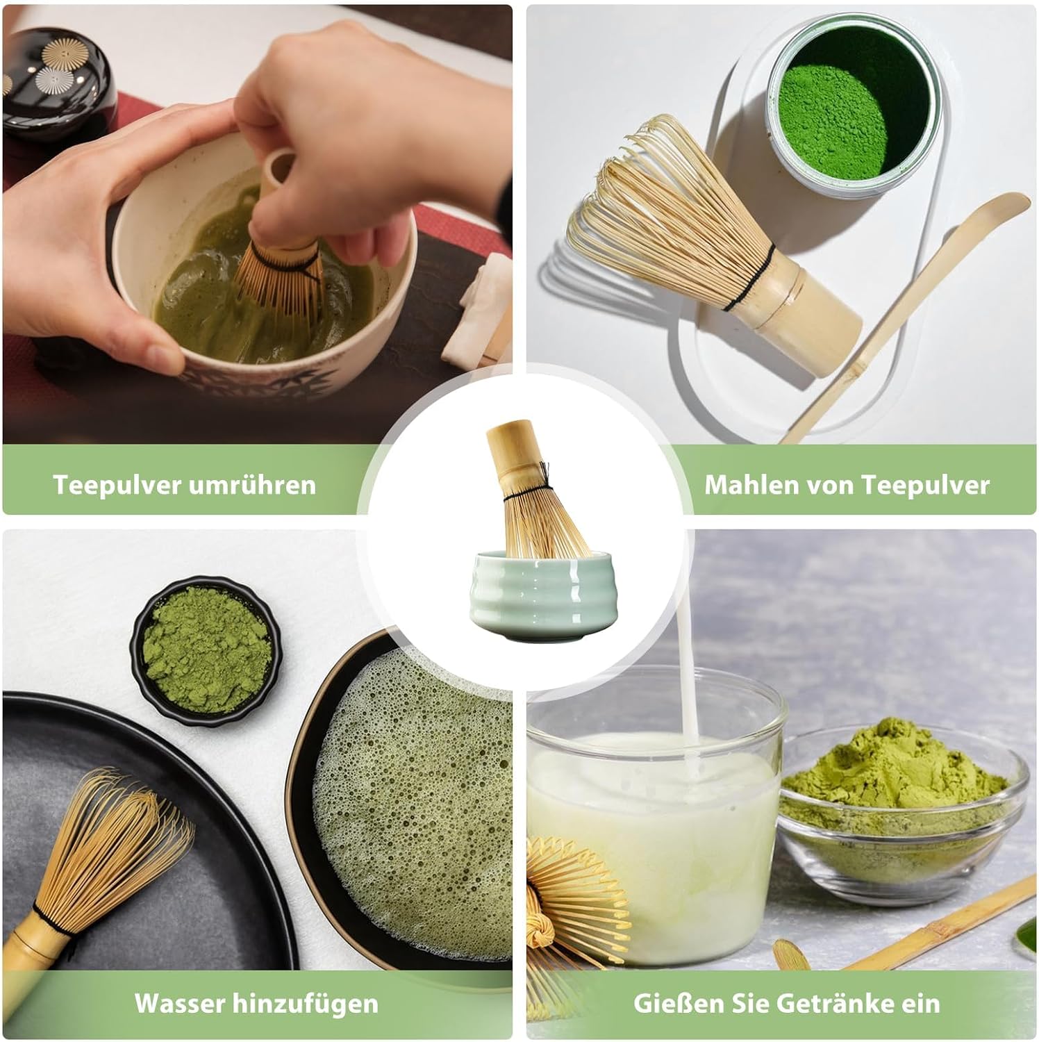 Thumbnail 6 de HOSPAOP HF-4ST2 matcha-set met bamboe-garde en keramische kom