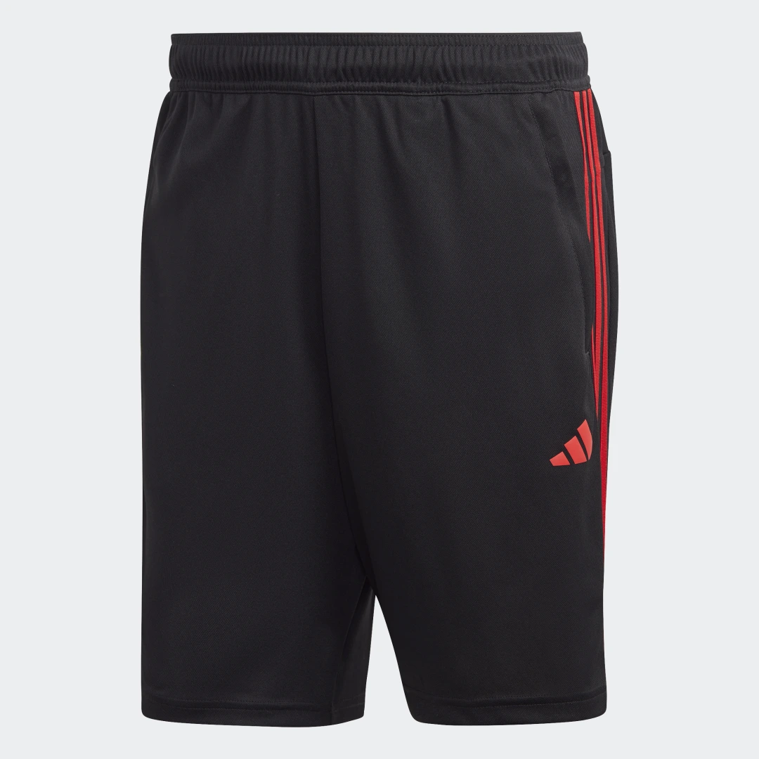 Detalle de Pantalón corto Train Essentials Piqué Training 3 bandas de Adidas – negro