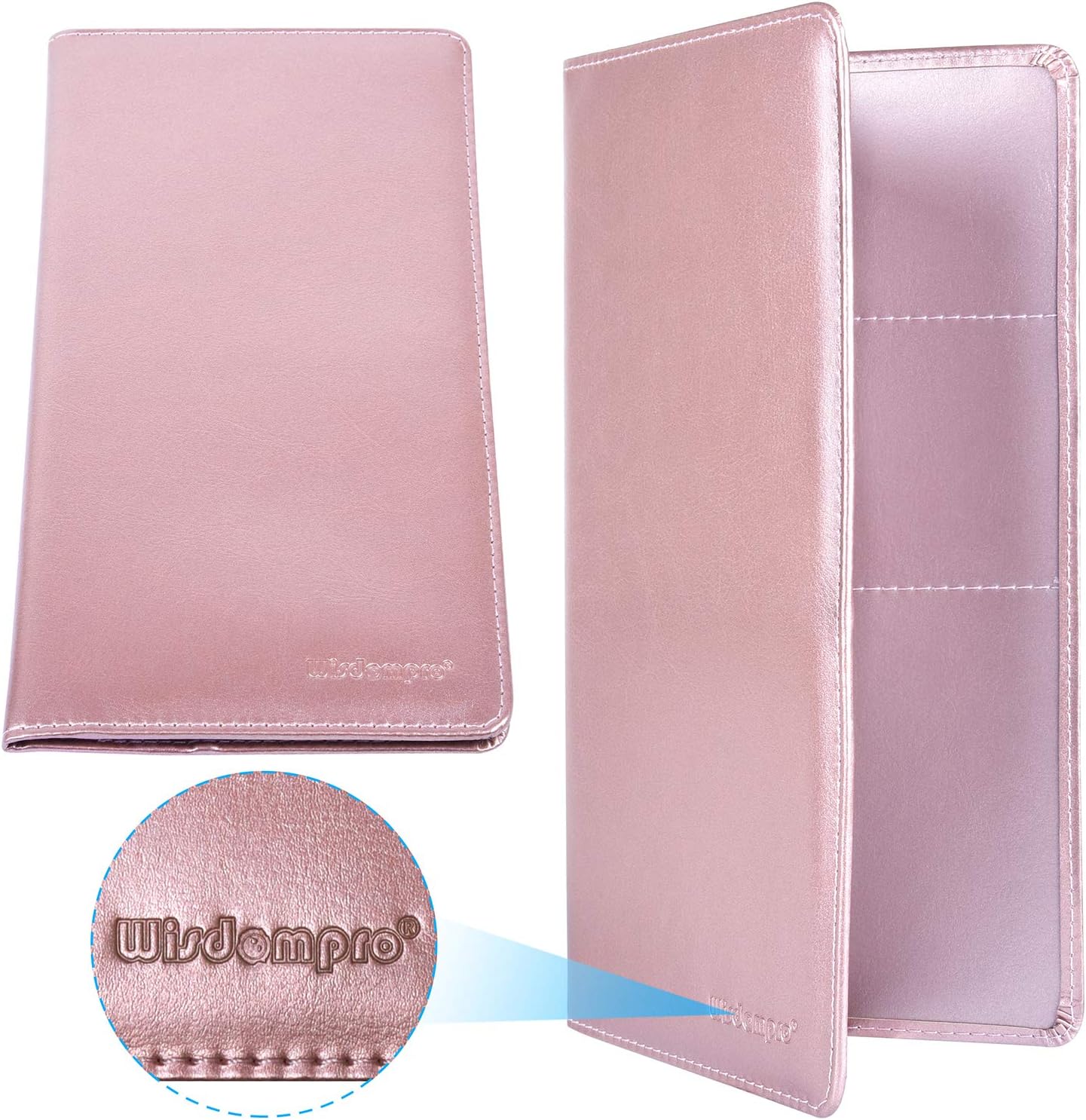 Detalle de Wisdompro Car Document Wallet – PU Leather Rosegold Vehicle Paperwork Holder