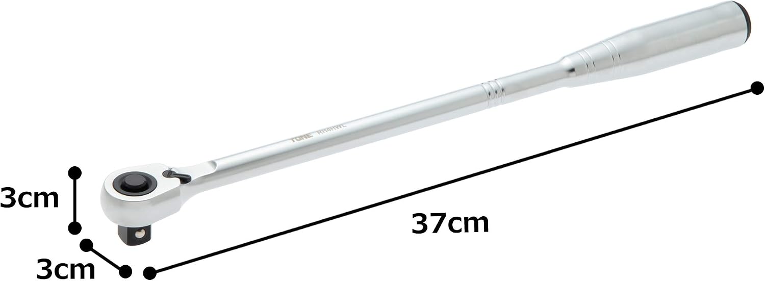 Thumbnail 6 de トネ(TONE) RH4HWL ロングラチェットハンドル 72枚歯・中空グリップ・差込角12.7mm