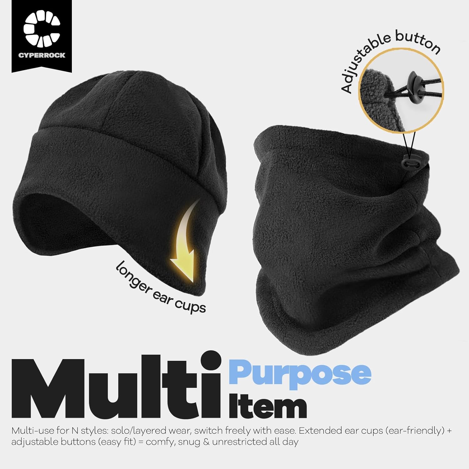 Detalle 2 de CYPERROCK Winter Beanie Hat Scarf Set 2-piece
