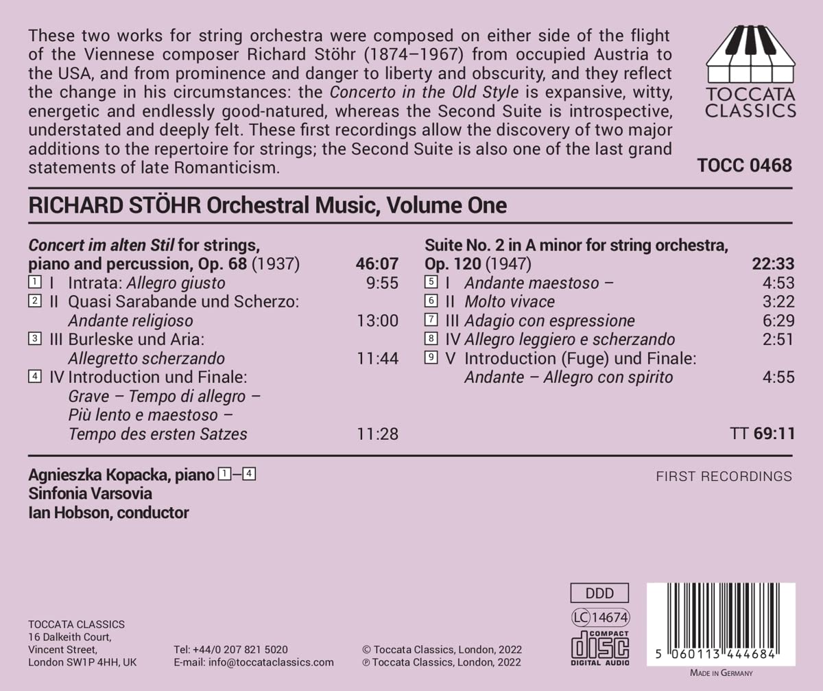 Thumbnail 1 de Orchestral Music: Richard Stöhr Works for String Orchestra on Audio CD