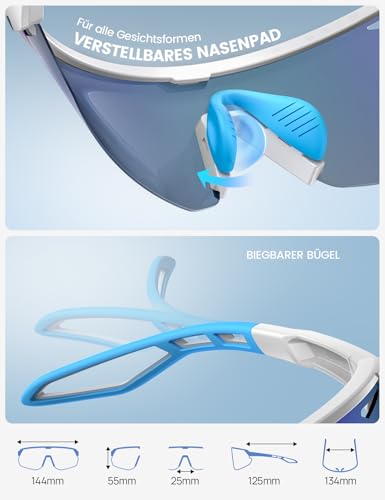 Thumbnail 5 de Lamicall Schnelle Brille – Leichte Sportbrille mit polarisierenden TAC-Gläsern (24 g, TR-90) für Fahrrad, Laufen und Outdoor