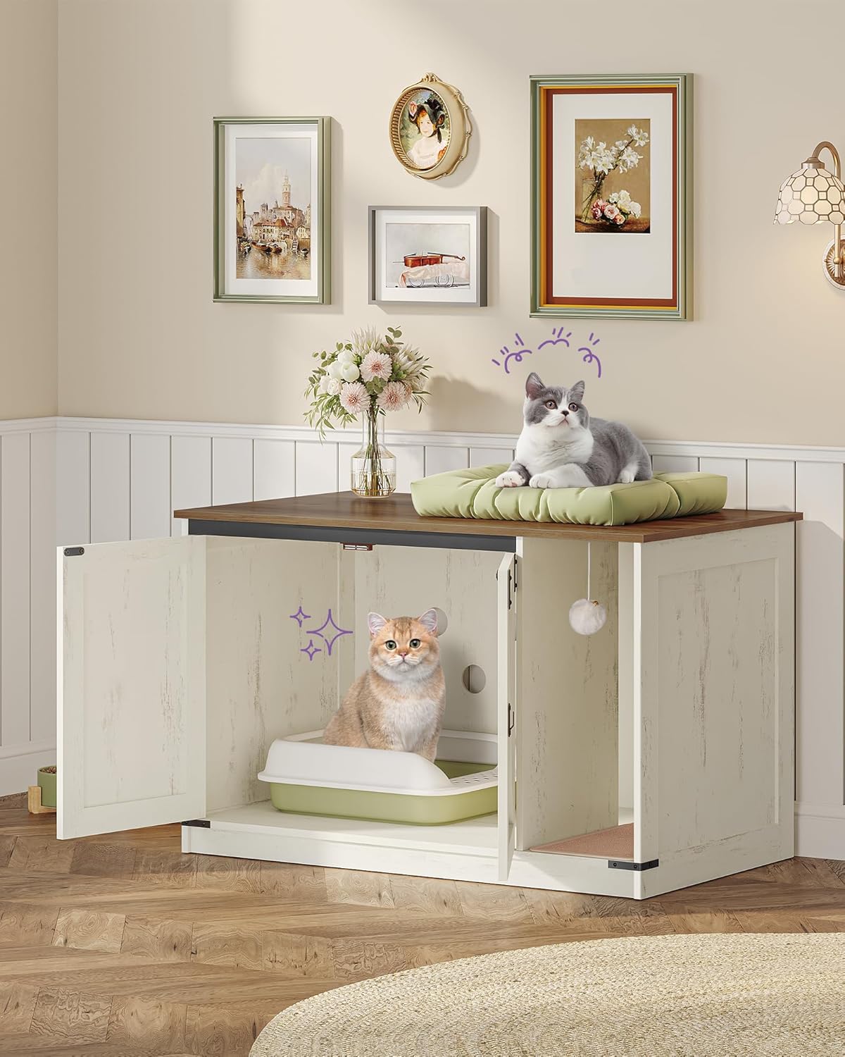 Detalle 2 de Hzuaneri Katzenschrank 100 x 55 x 63 cm