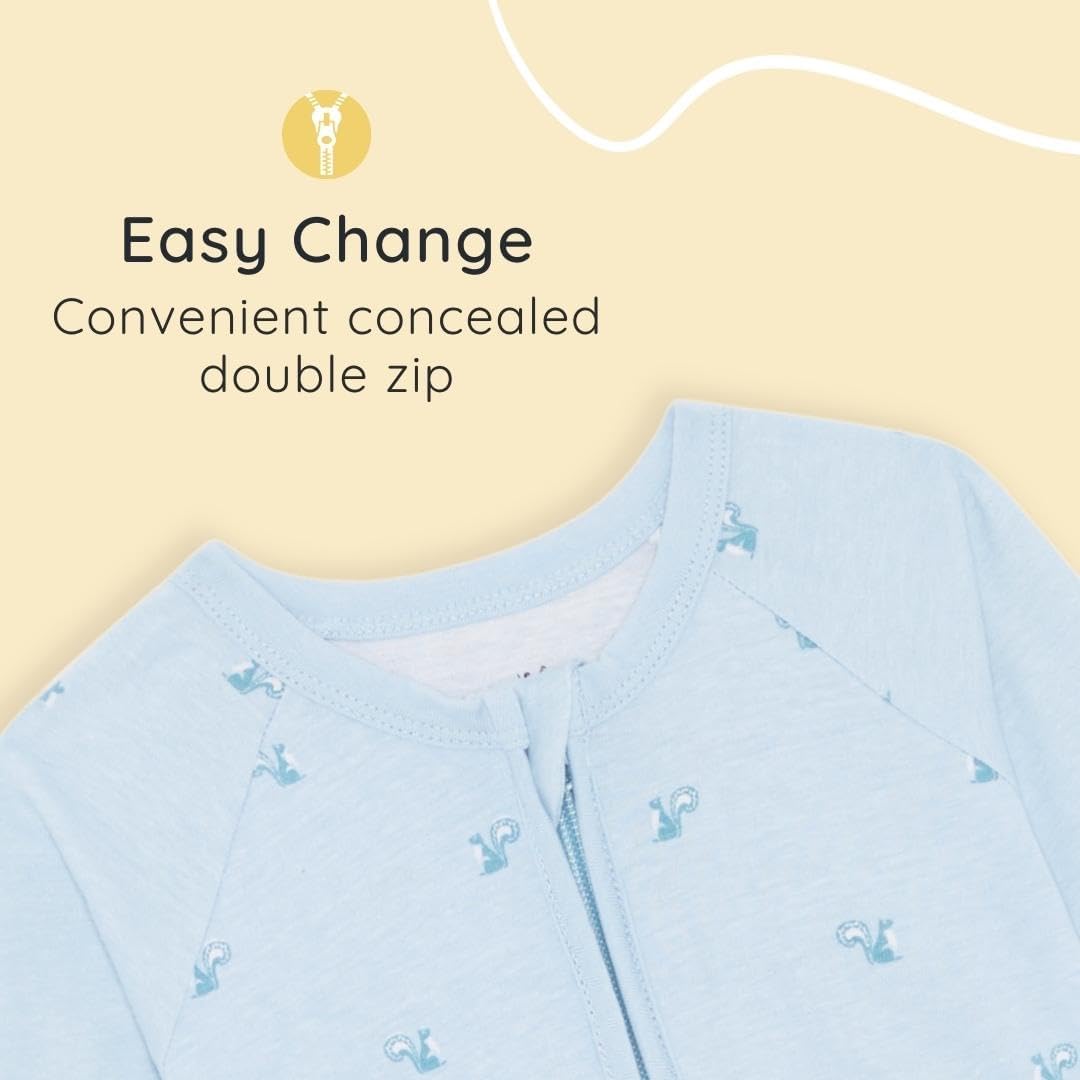 Thumbnail 2 de Bramble & Bear 2-Pack Toddler & Baby Sleepsuits – Organic Cotton, Full Zip & Foldable Feet