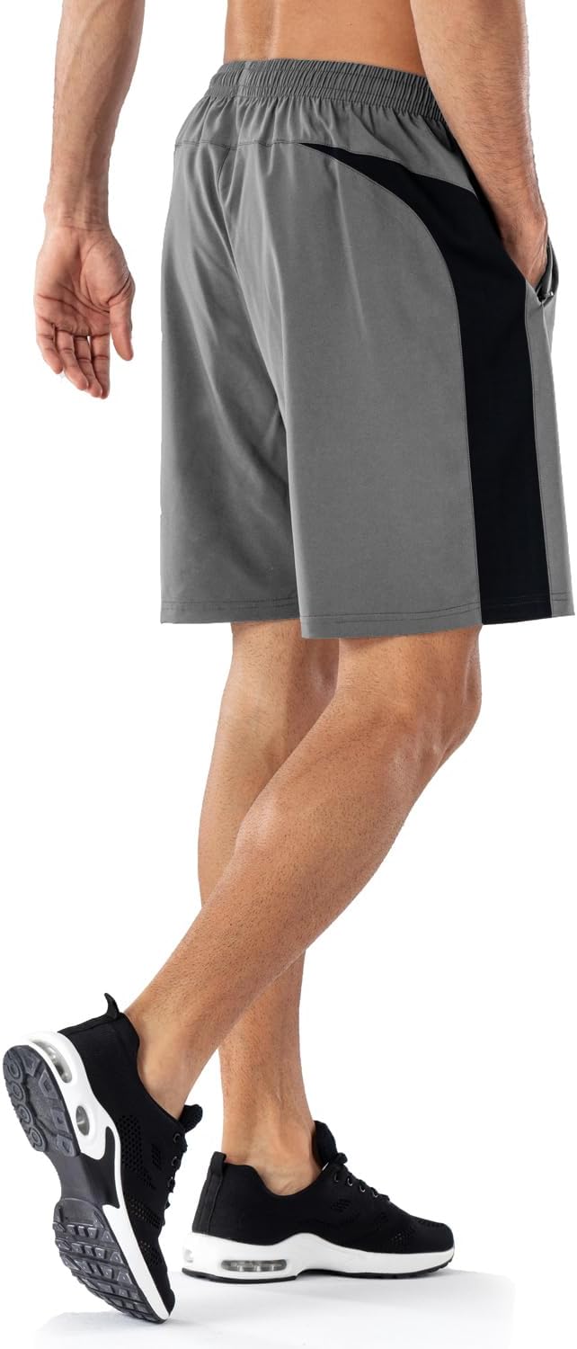 Thumbnail 3 de HMIYA Herren Sport Shorts Schnell Trocknend – Kurze Hose mit Reißverschlusstaschen