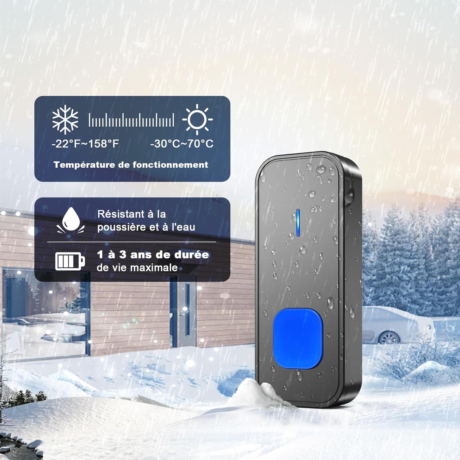 Thumbnail 3 de SURFOU Sonnette sans fil 400 m 🔔