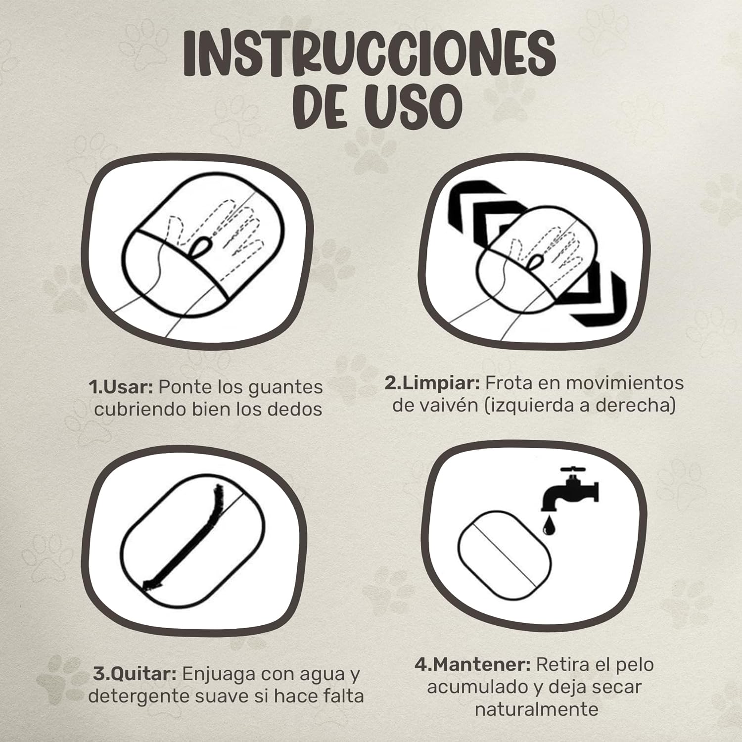 Detalle 2 de T TENEGIL Guante quita pelo 1 unidad