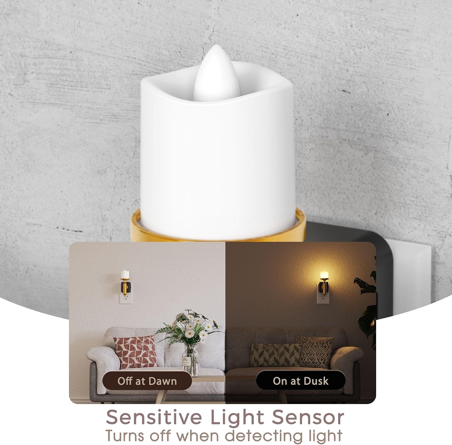 Detalle de Briignite plug-in night light, 0–100 lumens