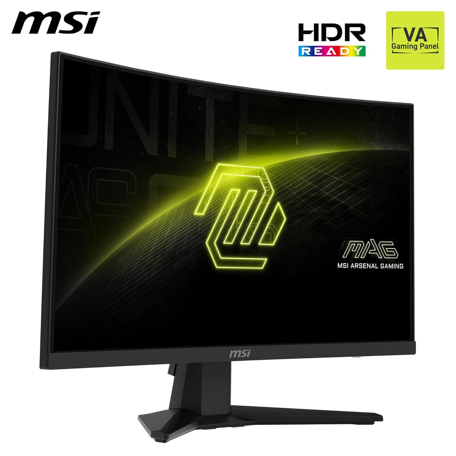 Thumbnail 2 de MSI MAG 244C 24-inch FHD Curved Gaming Monitor (1500R, VA, 1ms, Adaptive Sync) with DP 1.2a & HDMI 2.0b CEC