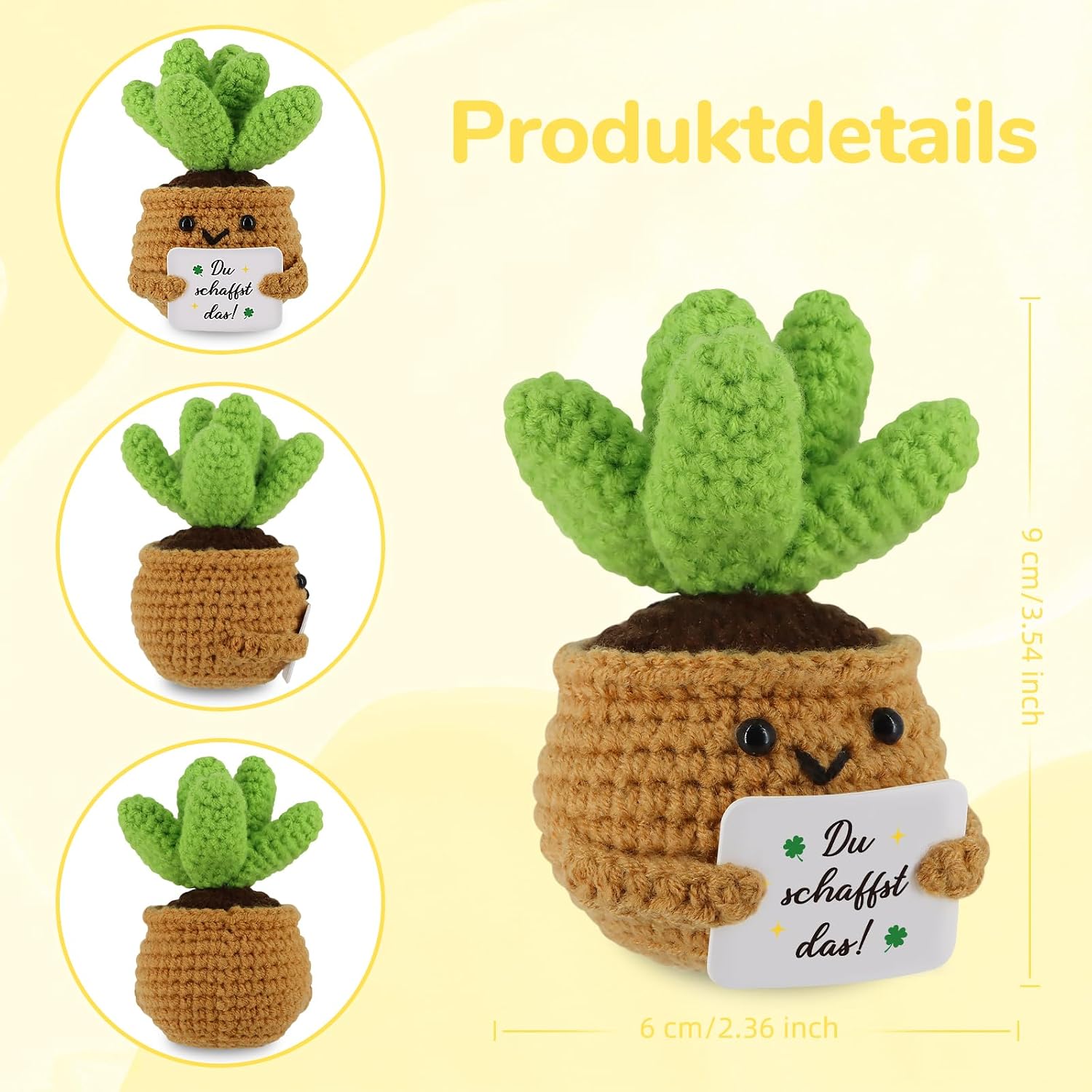 Detalle 2 de Sukkulentenpuppe Positive Ermutigung