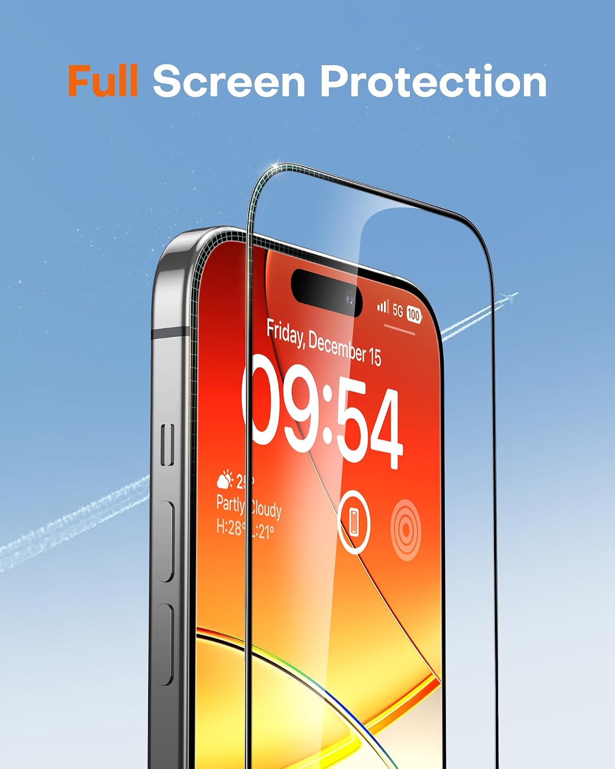 Thumbnail 4 de TOCOL 2+1 Pack for iPhone 15 Screen Protector 6.1-Inch + Camera Lens Protector
