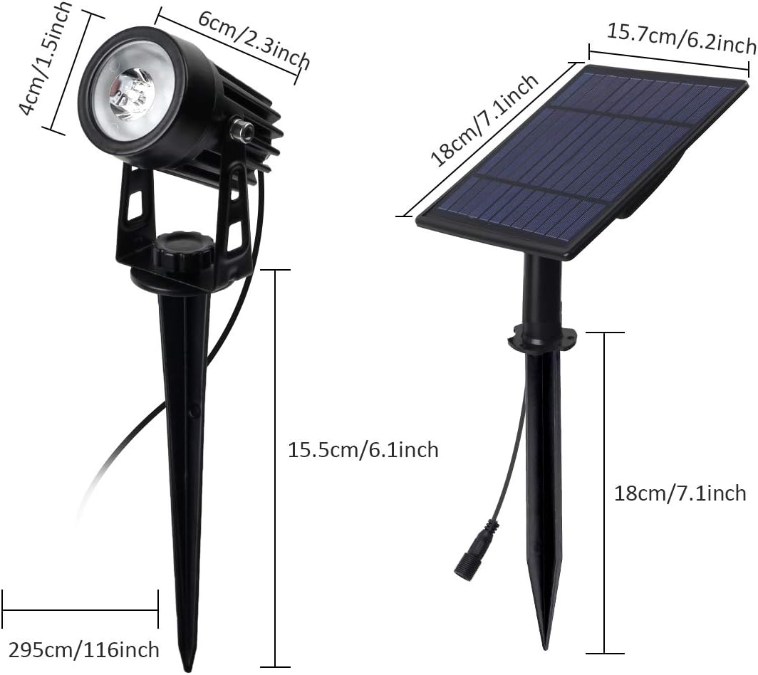 Thumbnail 3 de T-SUN Solar Landscape Spotlights (4 in 1) solar-powered garden spike lights with IP65 and adjustable head