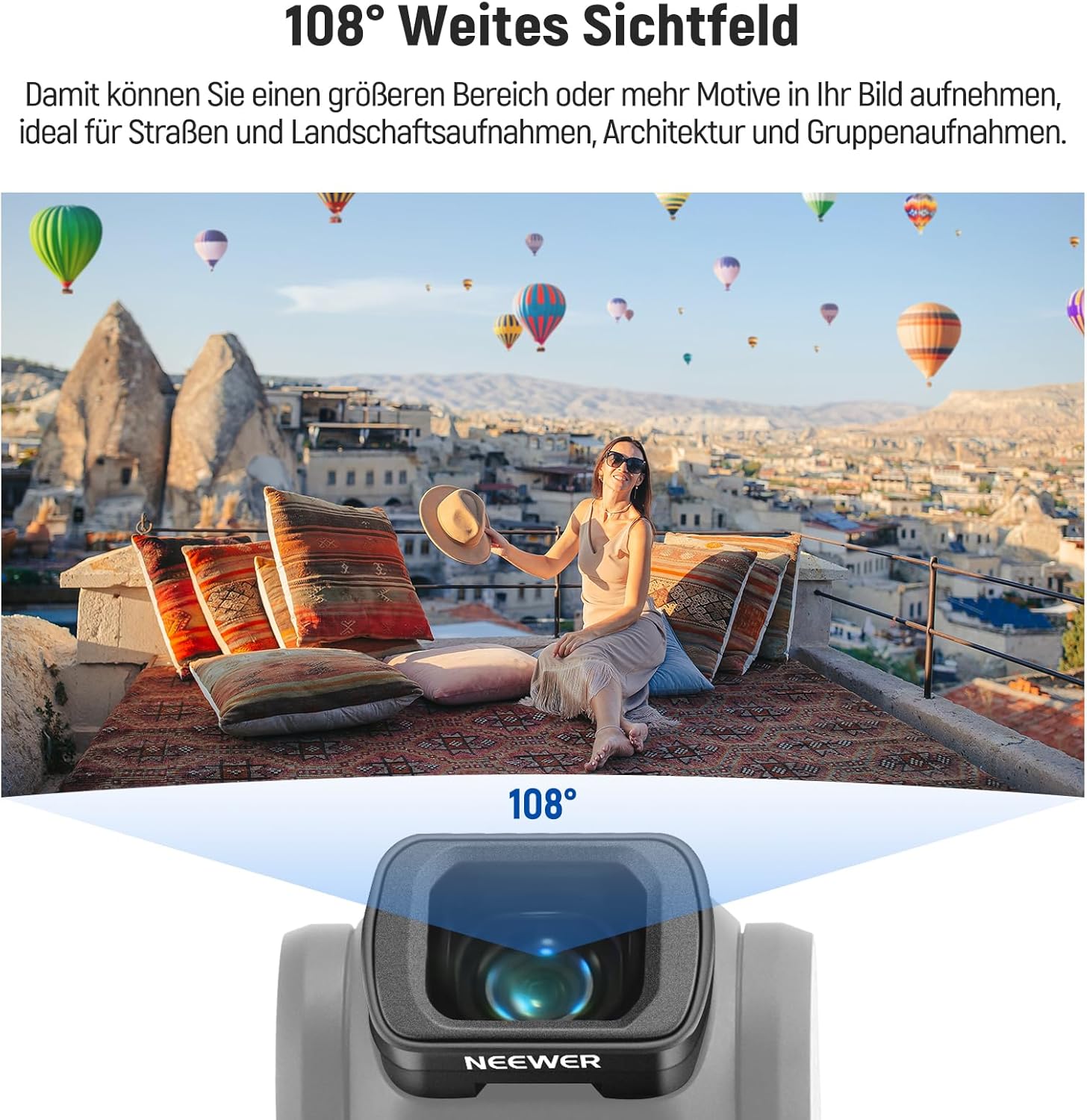 Thumbnail 2 de NEEWER ND-Filter-Set für DJI Osmo Pocket 4/3 Creator Combo: variabler ND2-32, CPL, Black Diffusion & Weitwinkel