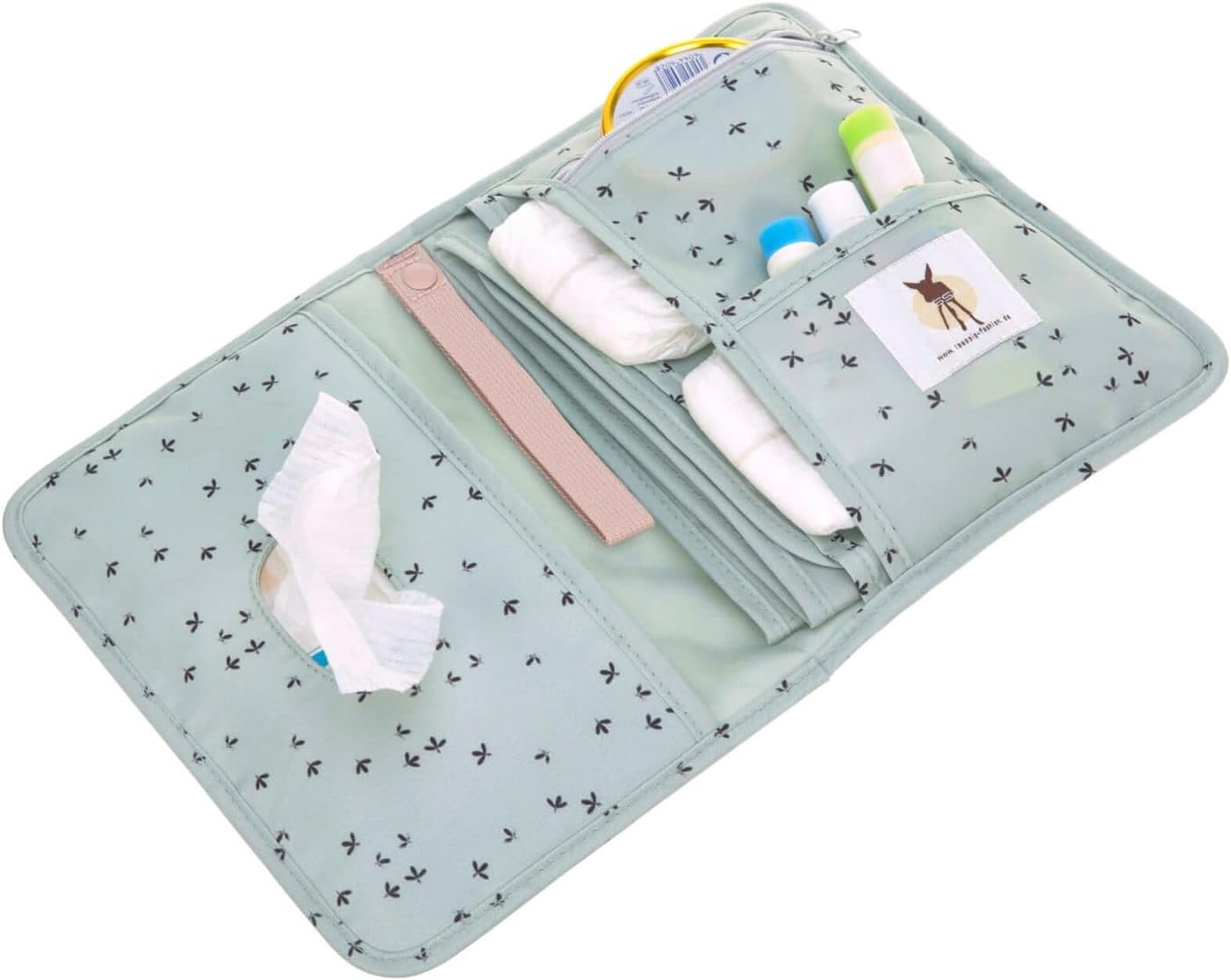 Detalle de LÄSSIG Baby Windeltasche – kompakte Wickeltasche für unterwegs