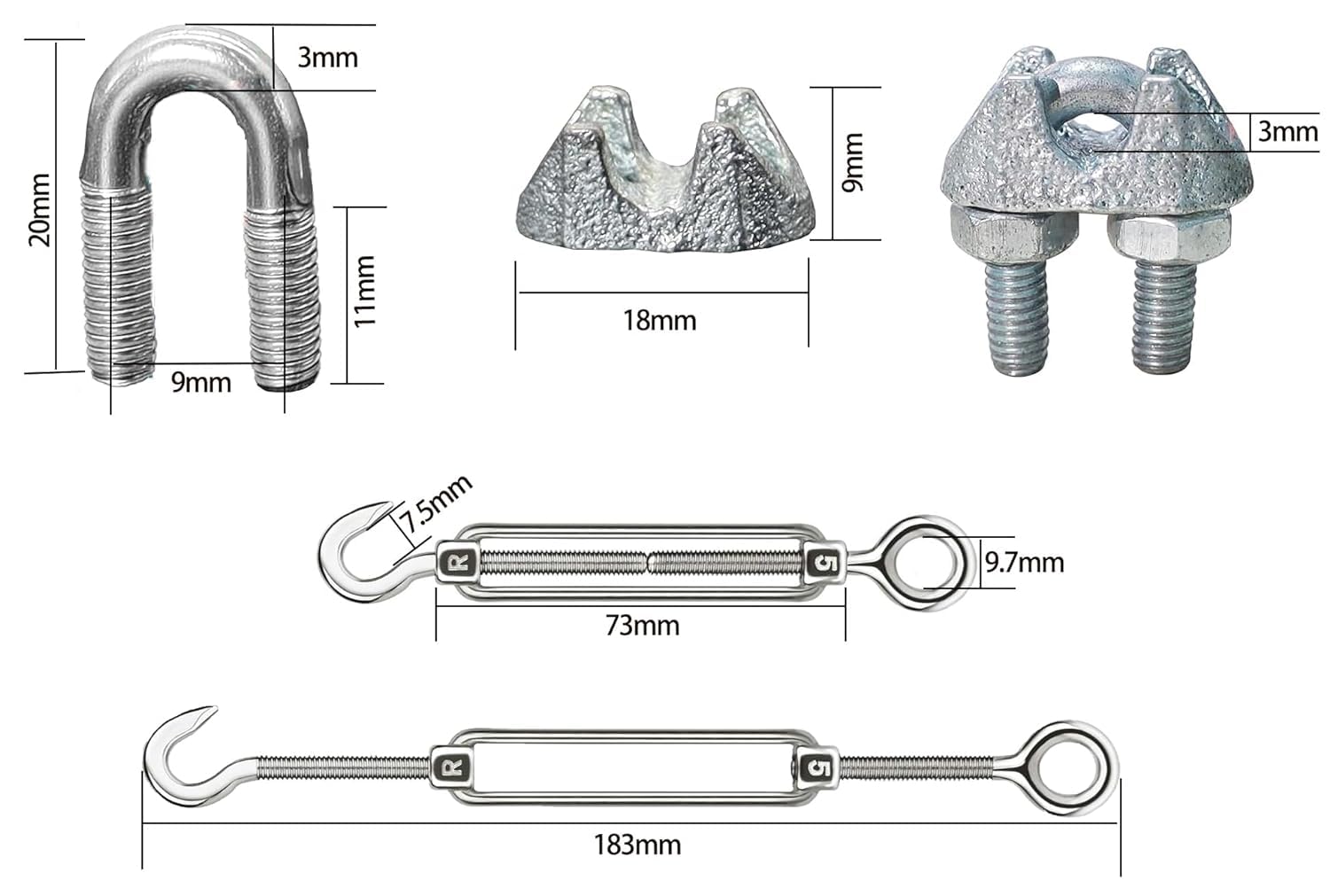 Detalle de Cuerda de alambre 3 mm para enrejados y colgado
