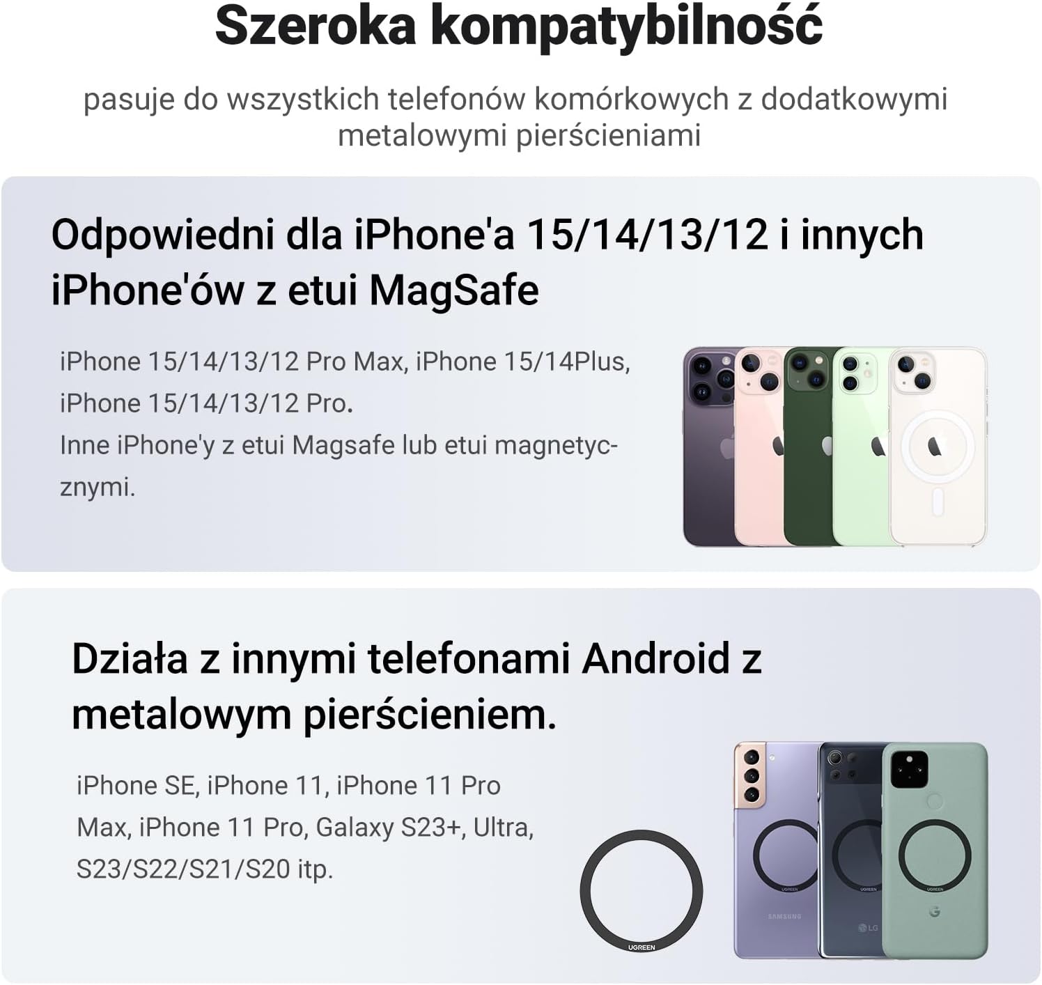 Thumbnail 3 de UGREEN magnetische telefoonstandaard voor tafel, grijs aluminium, verstelbaar en opvouwbaar