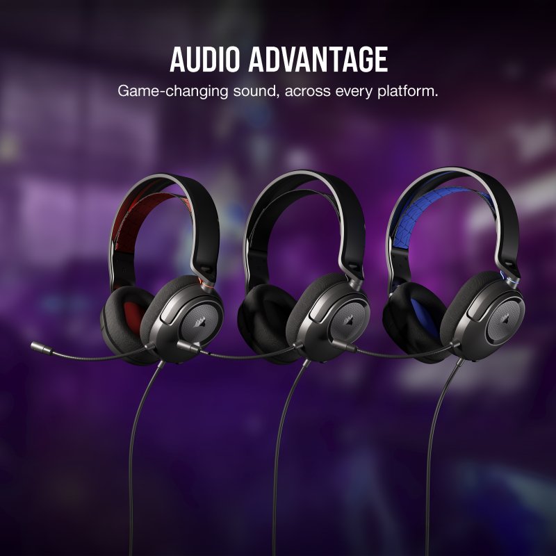 Detalle 2 de Corsair HS35 v2 Carbon Auriculares gaming multiplataforma 3,5 mm