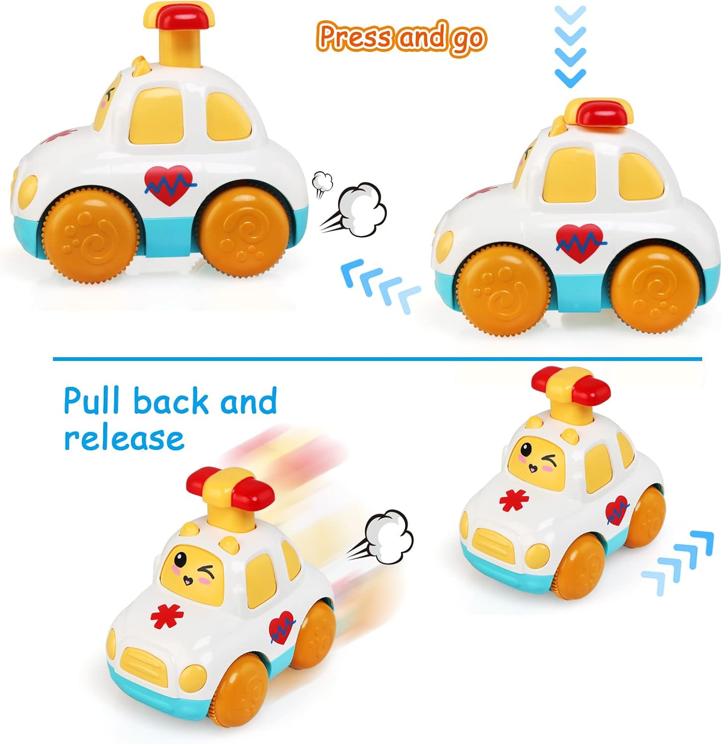 Thumbnail 2 de LEADSTAR Baby Toy Cars: Wind-Up Cartoon Vehicles for 1–3 Year Olds
