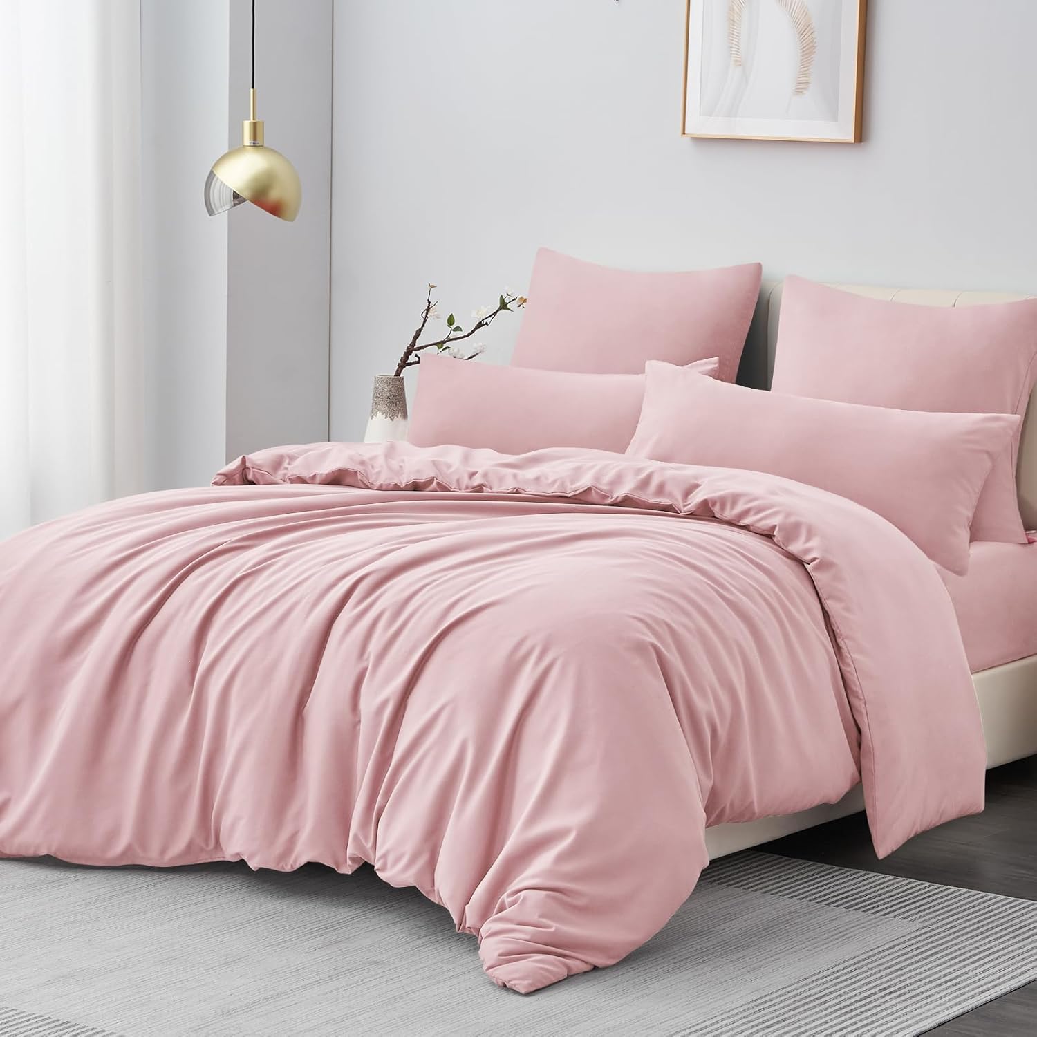 Thumbnail 1 de Aisbo Bettwäsche 200x220 3-teilig in Rosa (Mikrofaser) mit Reißverschluss